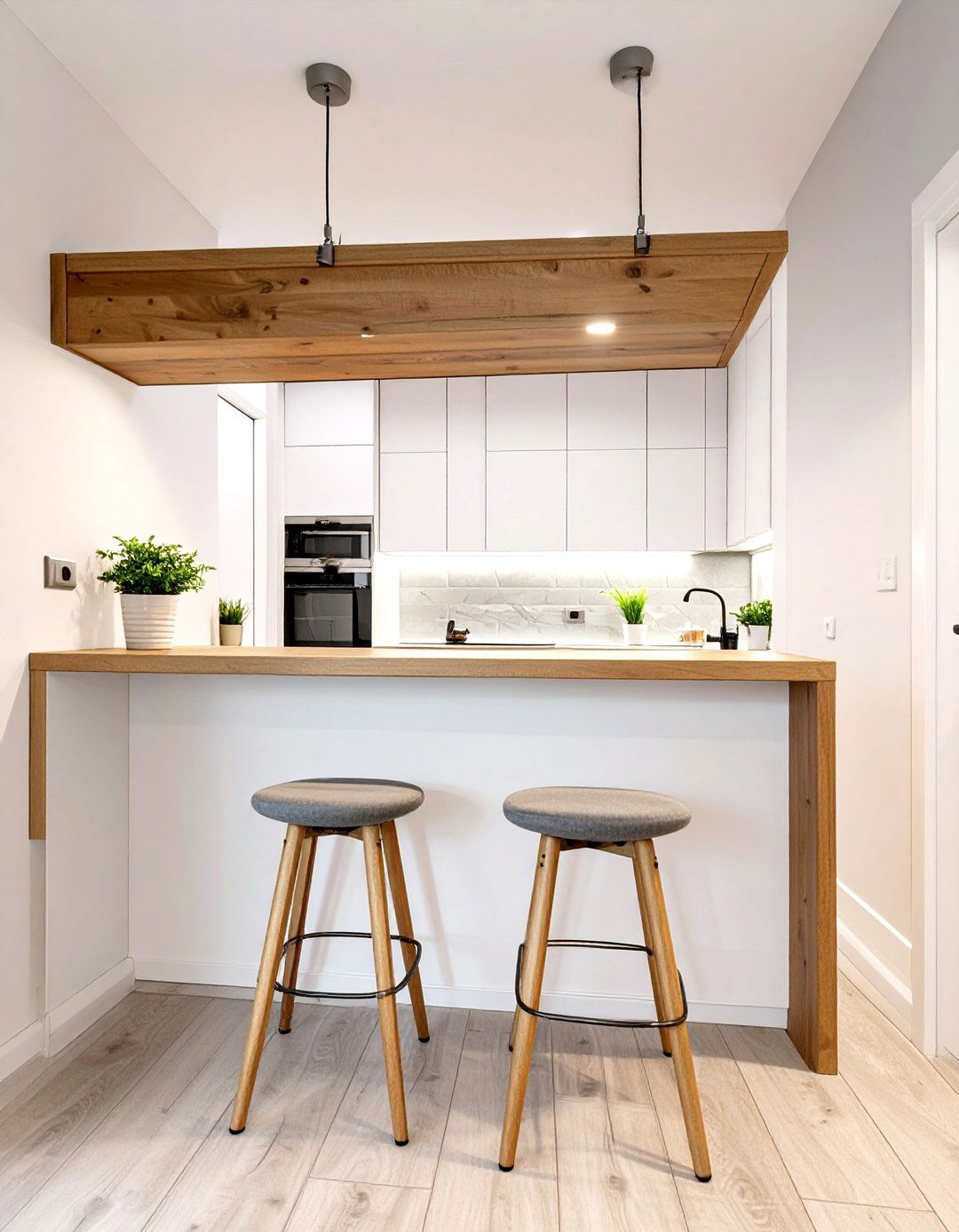 Galley Kitchen with a Fold Down Breakfast Bar - 30 small galley kitchen ideas
