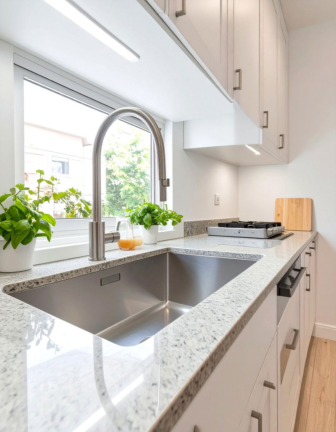 Galley Kitchen with a Narrow Sink - 30 small galley kitchen ideas