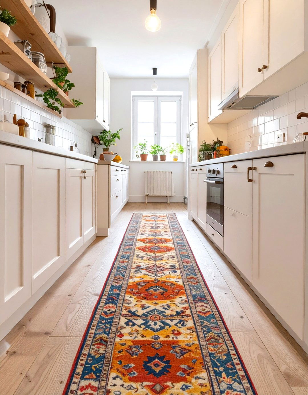 Galley Kitchen with a Rug Runner - 30 small galley kitchen ideas