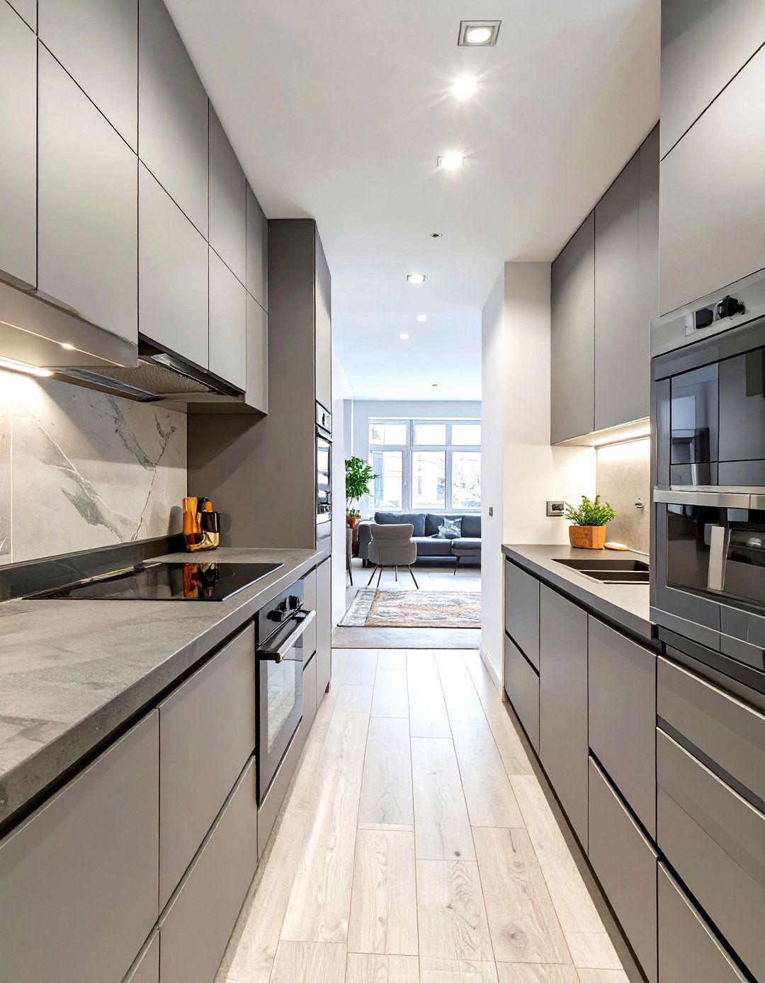 Galley Kitchen with a Single Wall Layout - 30 small galley kitchen ideas