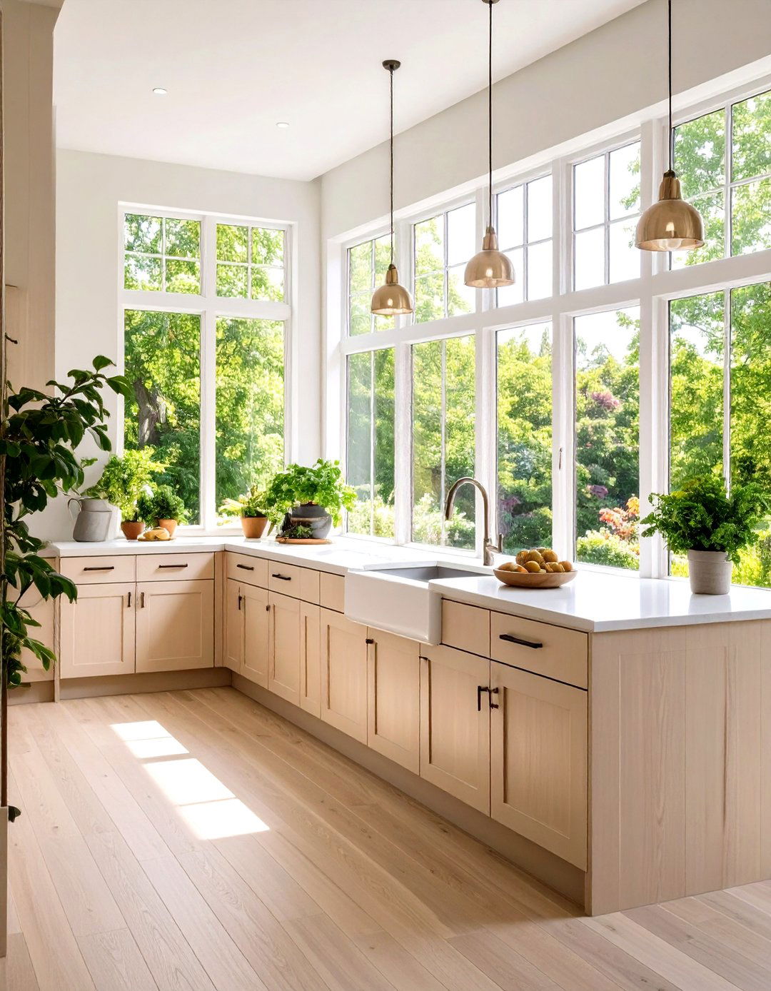 Galley Kitchen with a Window Terminus - 30 galley kitchen designs