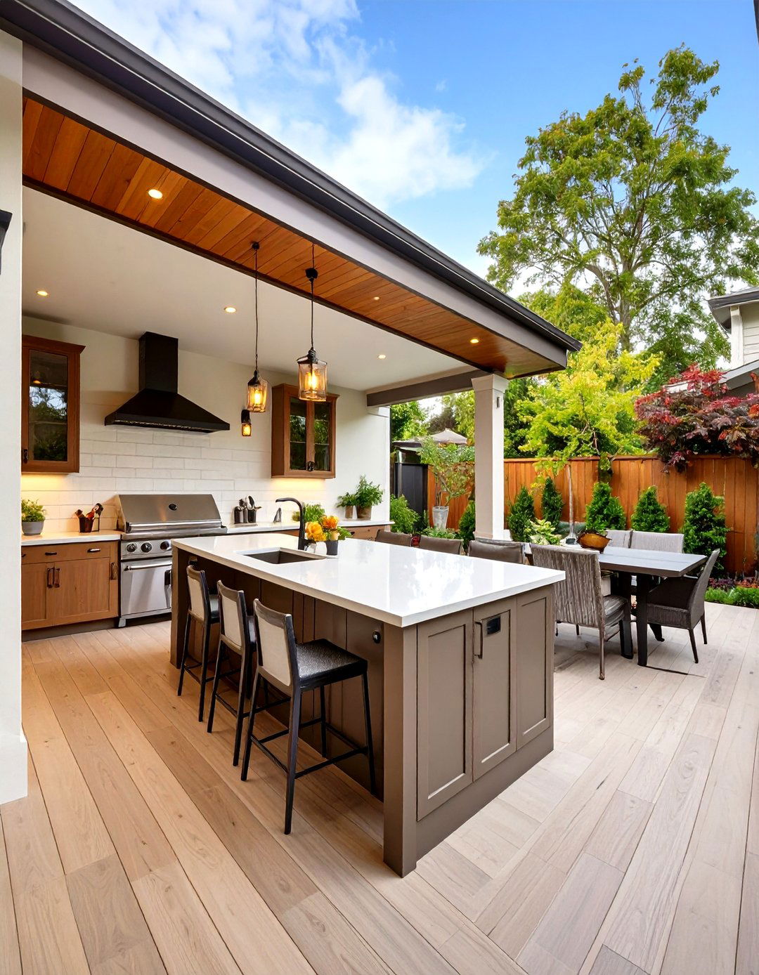 Galley Style Narrow Patio Kitchen - 30 patio kitchen ideas