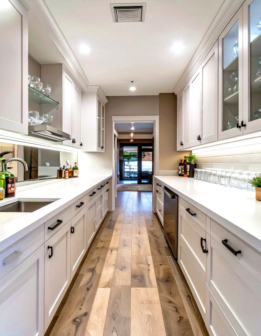 Galley Style Wet Bar - 30 wet bar basement bar ideas