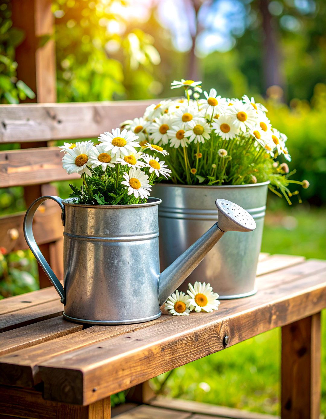 Galvanized Metal Accent Pieces - 30 porch decor ideas