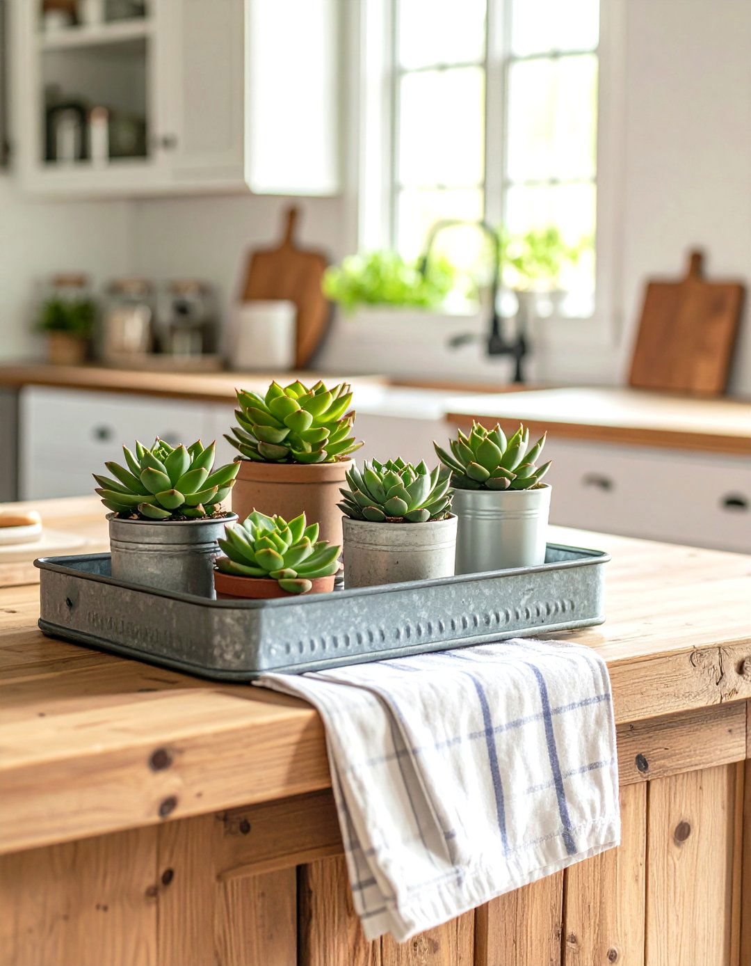 Galvanized Metal Decor Accents - 30 rustic farmhouse interior design ideas