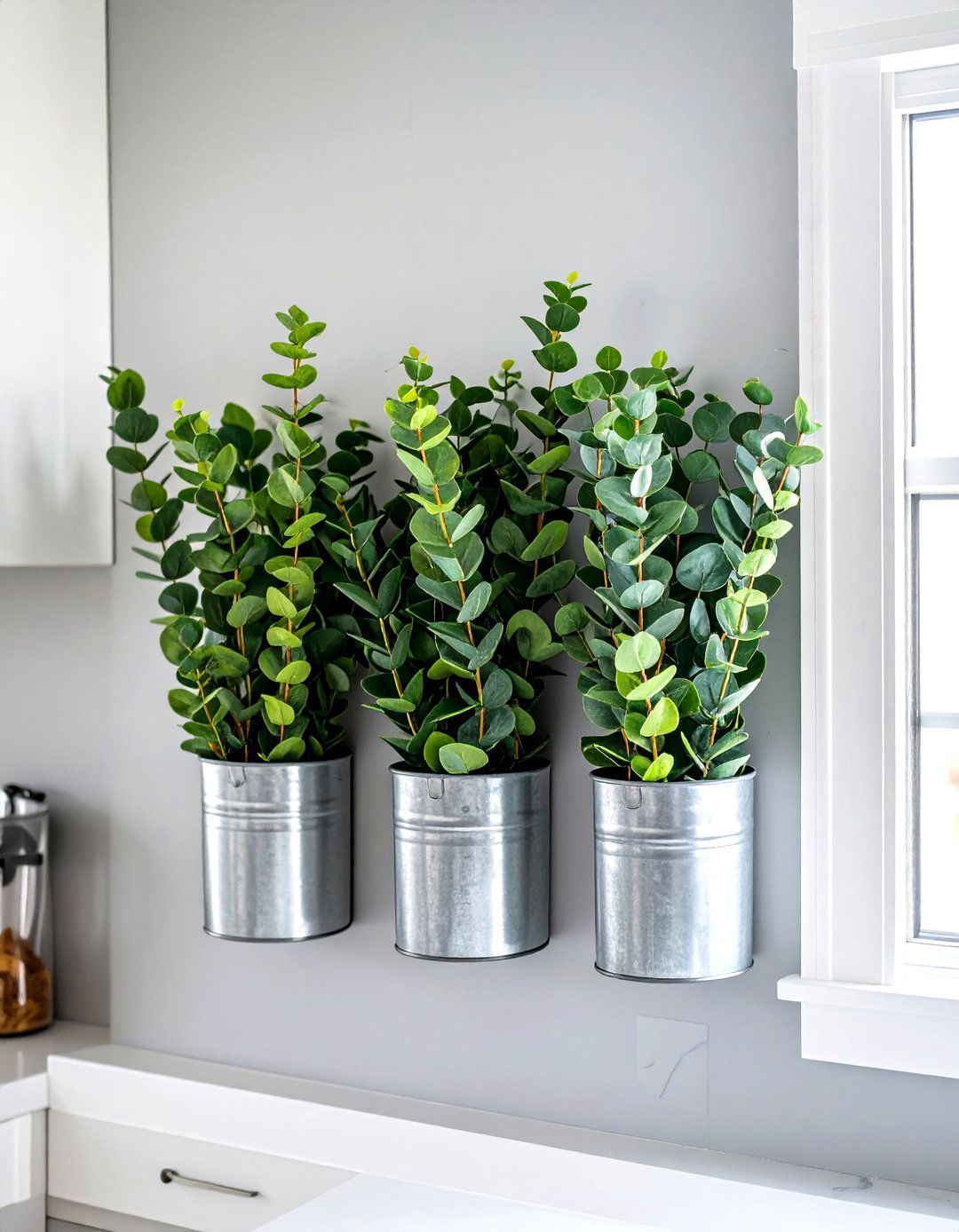 Galvanized Metal Wall Planters - 30 modern farmhouse wall decor ideas