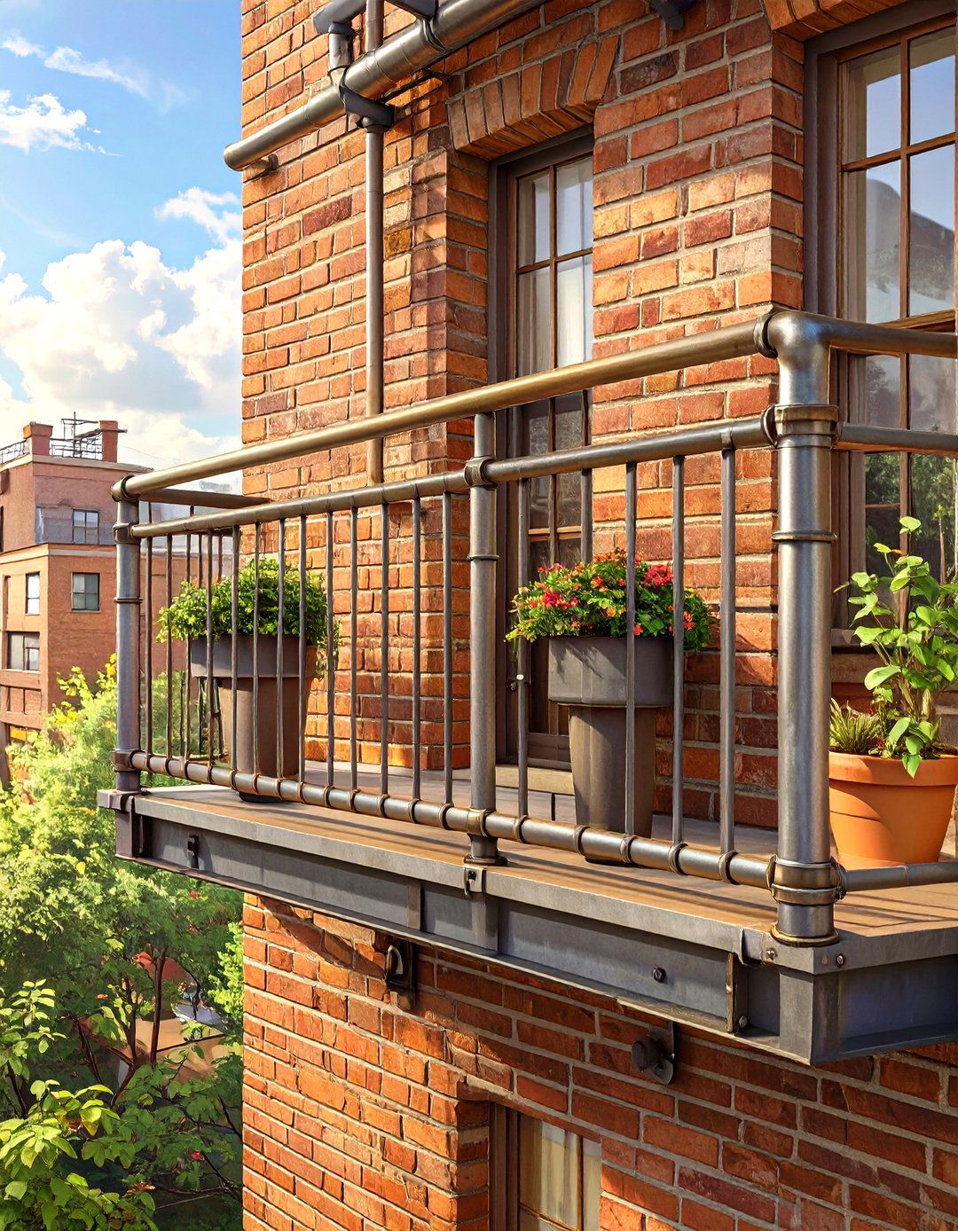 Galvanized Steel Pipe Deck Railing - 30 metal deck railing ideas
