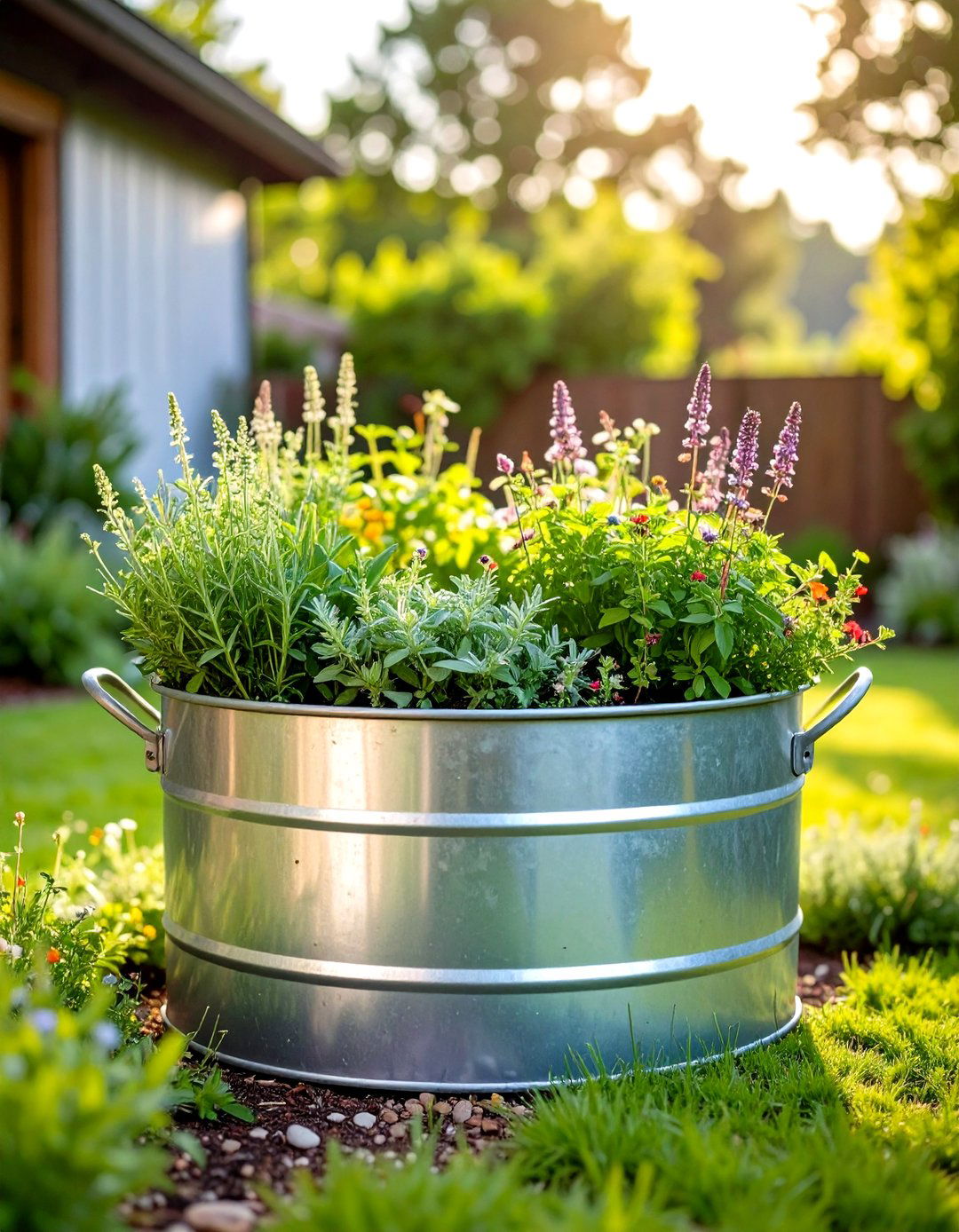 Galvanized Stock Tank Garden Bed - 30 inexpensive raised garden bed ideas