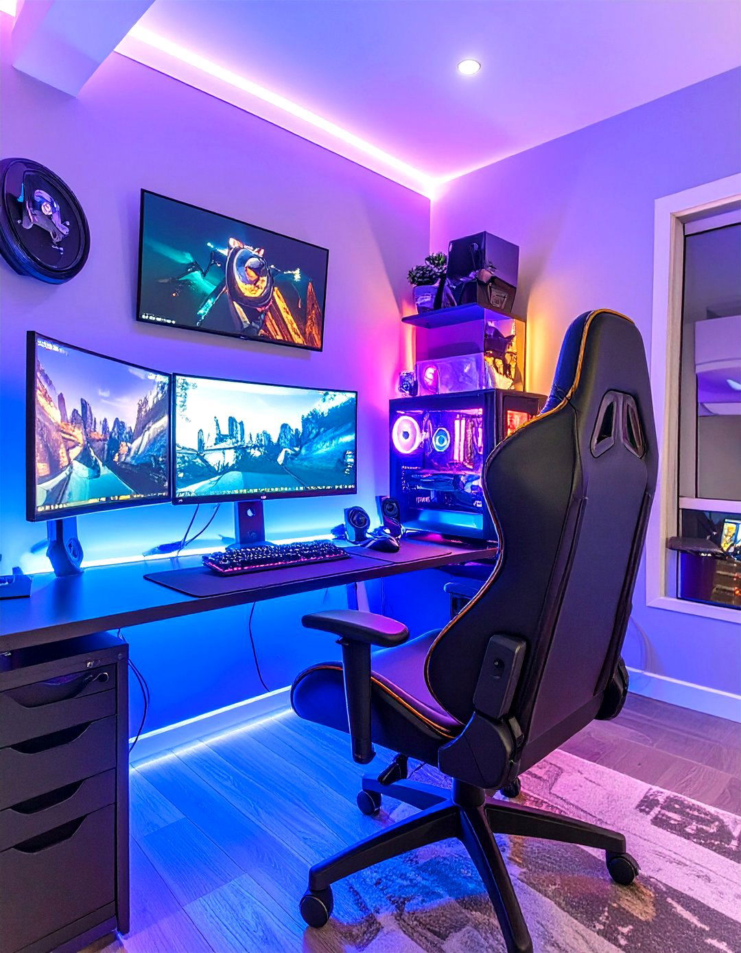 Gaming Command Center Dorm Room - 30 college dorm ideas