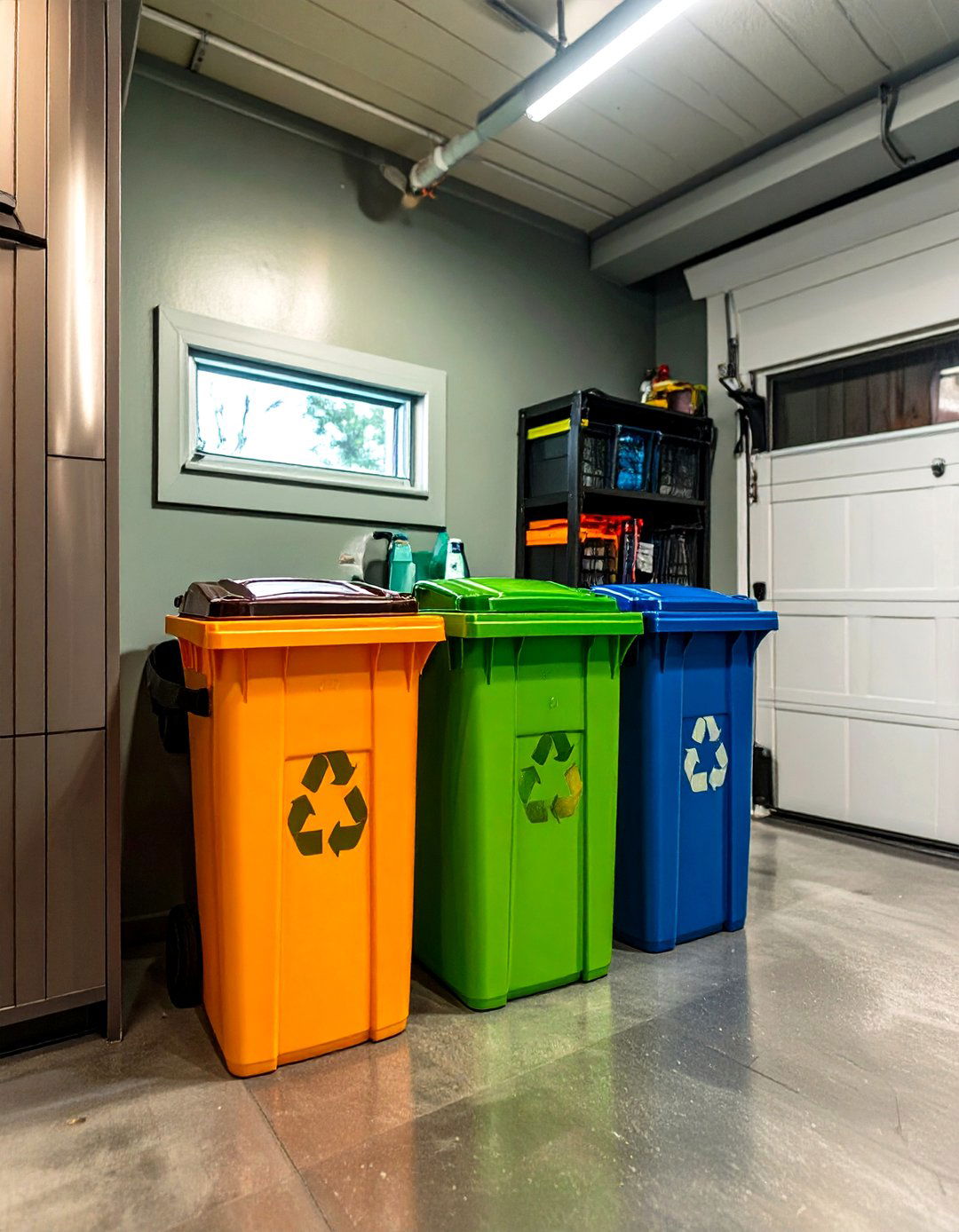 Garage Recycling Bin Station - 30 storage ideas for garage