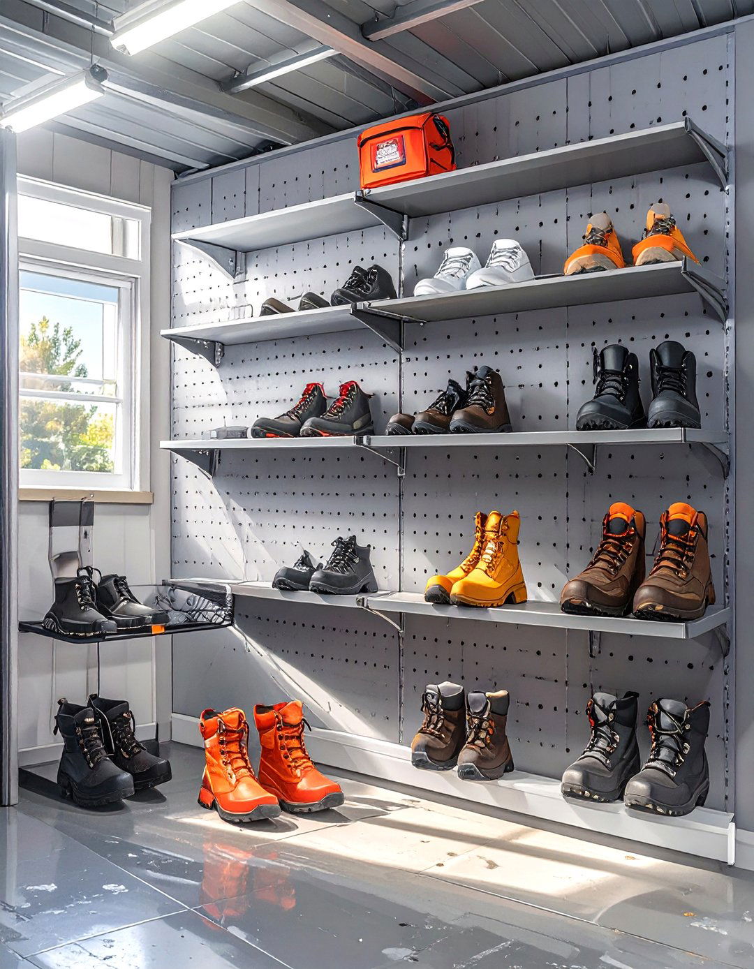 Garage Wall Shoe Organization System - 30 shoe closet ideas