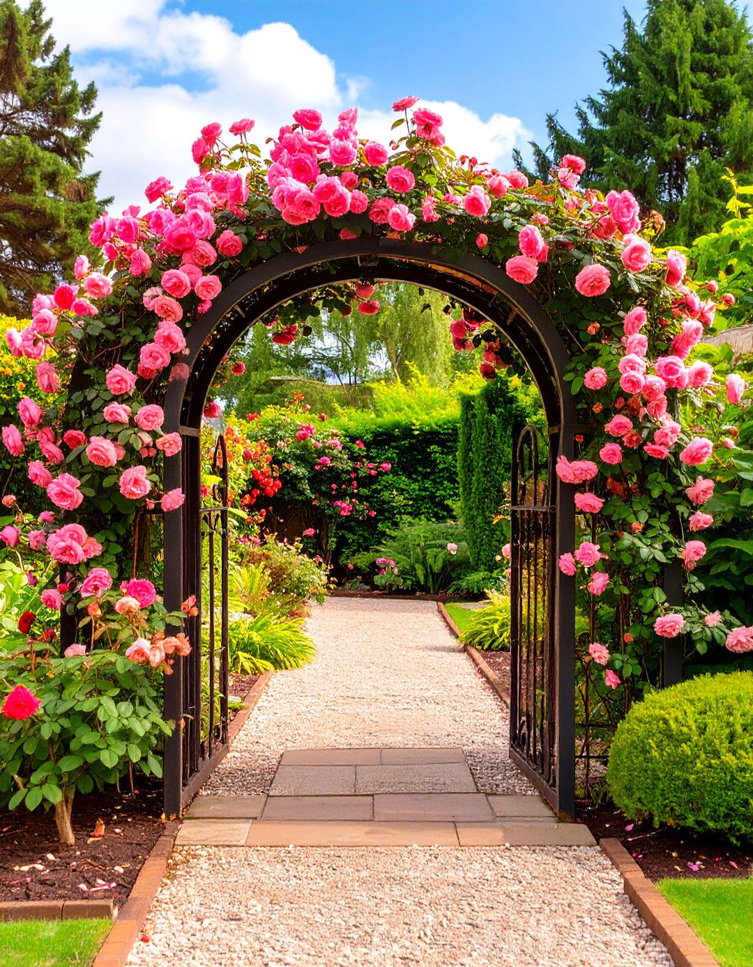 Garden Archway Entrance - 30 small backyard landscape ideas