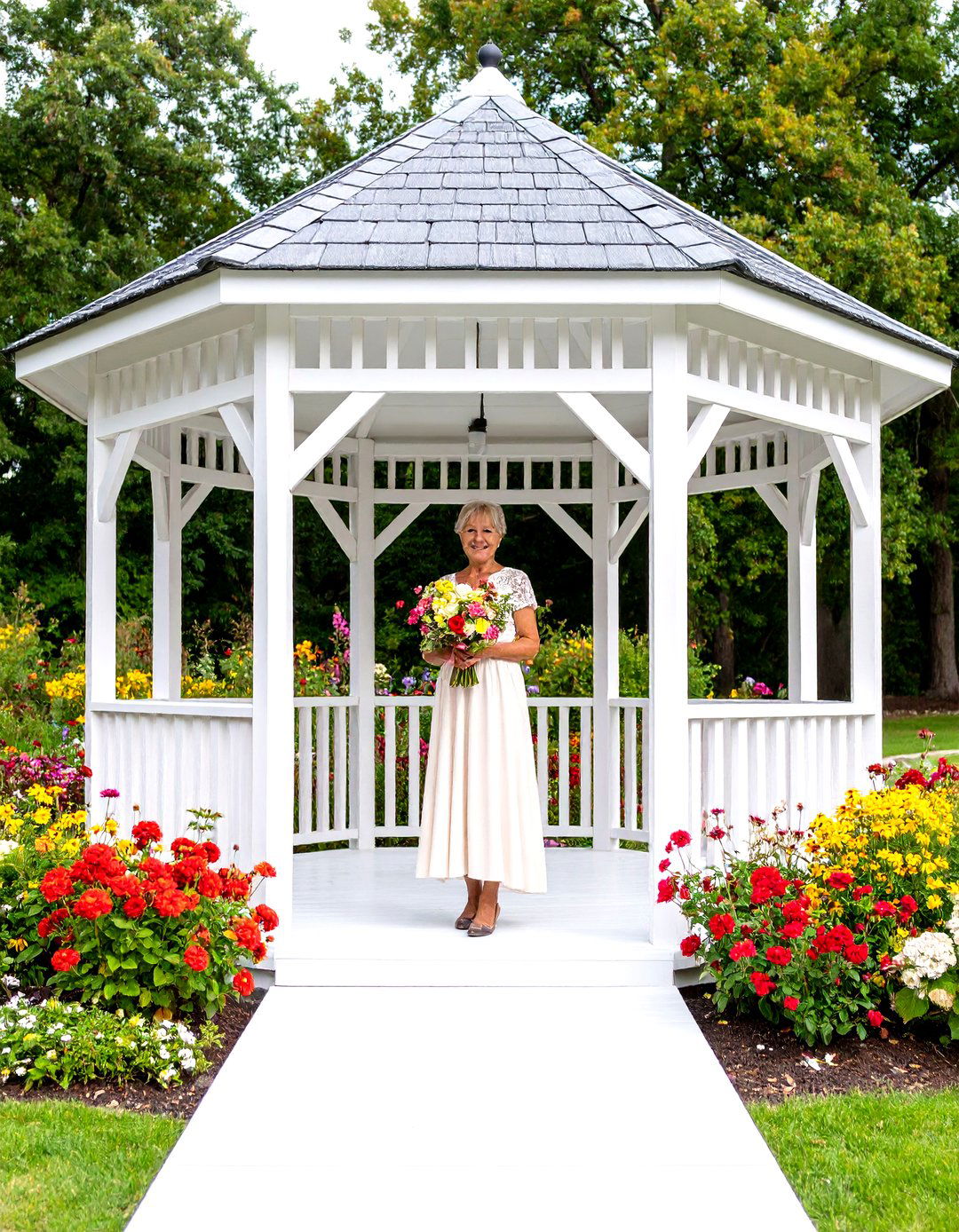 Garden Gazebo Elegance - 30 girl outdoor senior picture ideas