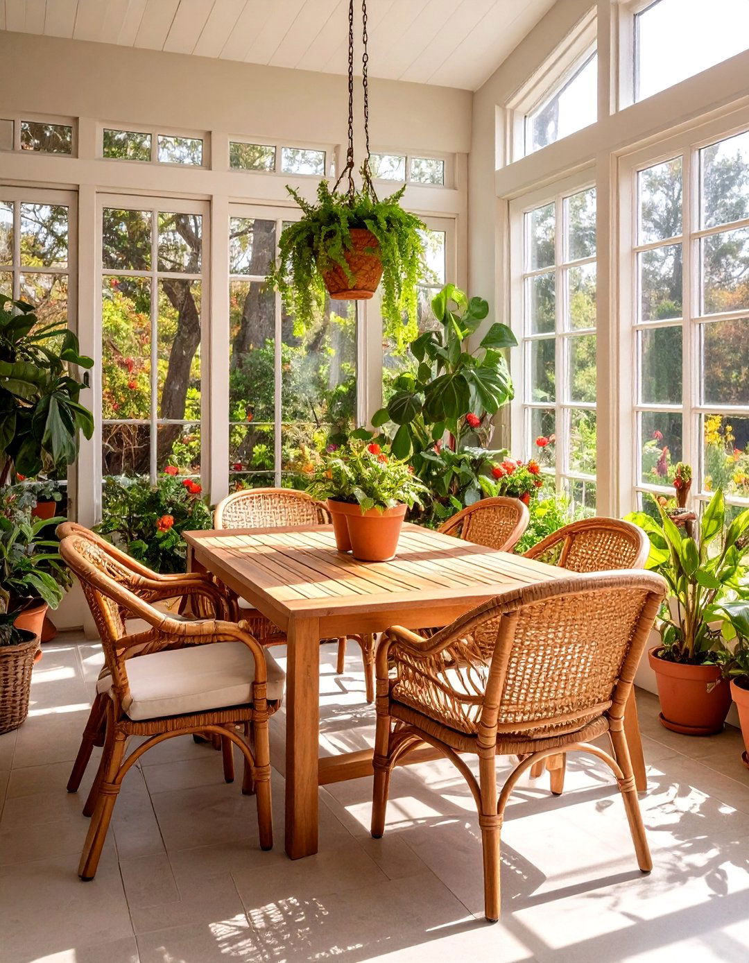 Garden Inspired Sunroom Dining - 30 casual dining room ideas