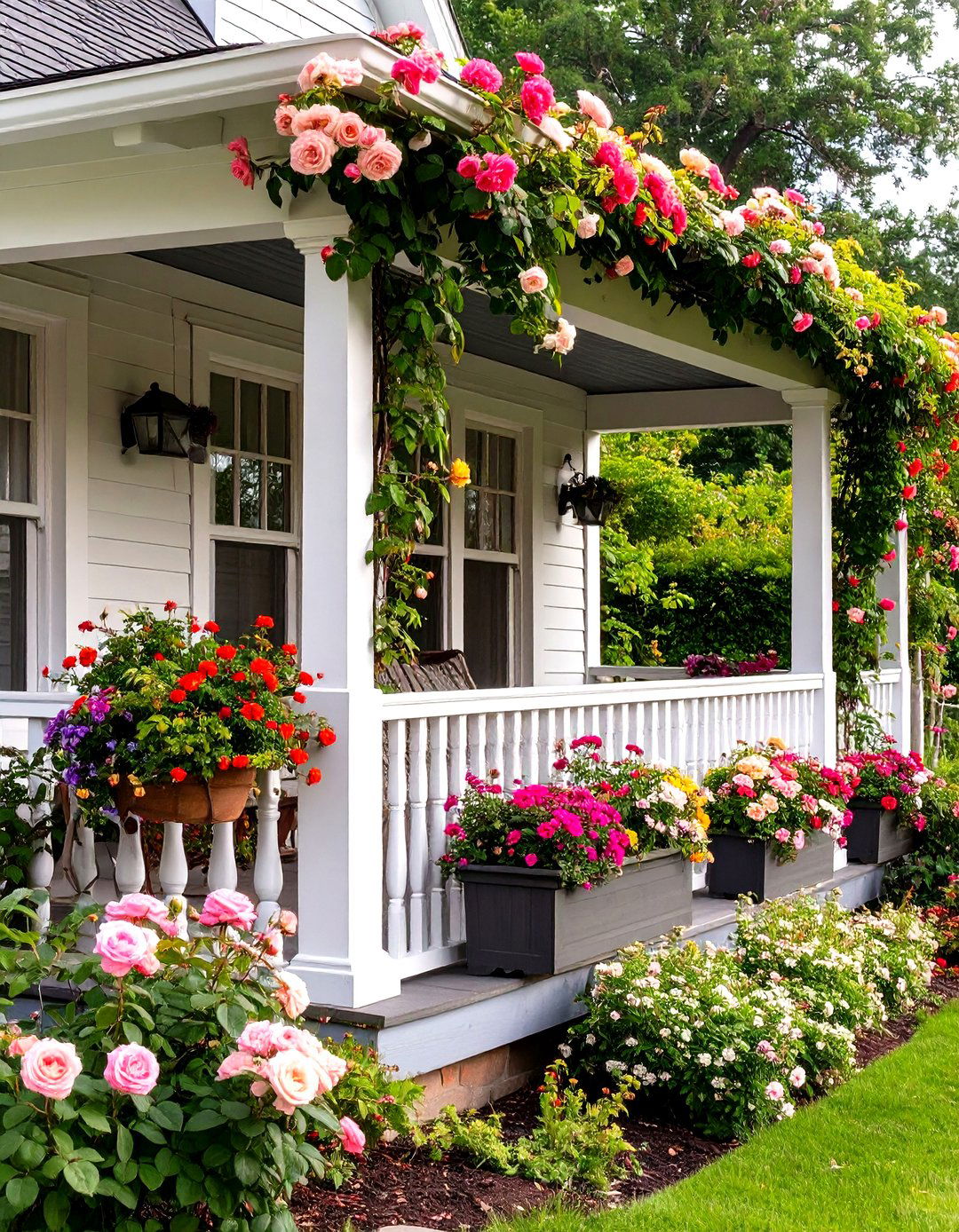 Garden Integrated Wrap Around Porch - 30 wrap around porch ideas