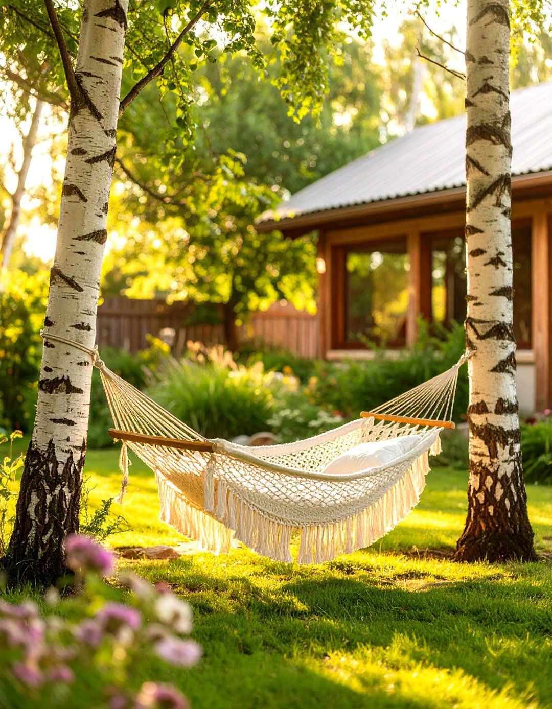 Garden Swing or Hammock Nook - 30 outdoor landscaping ideas