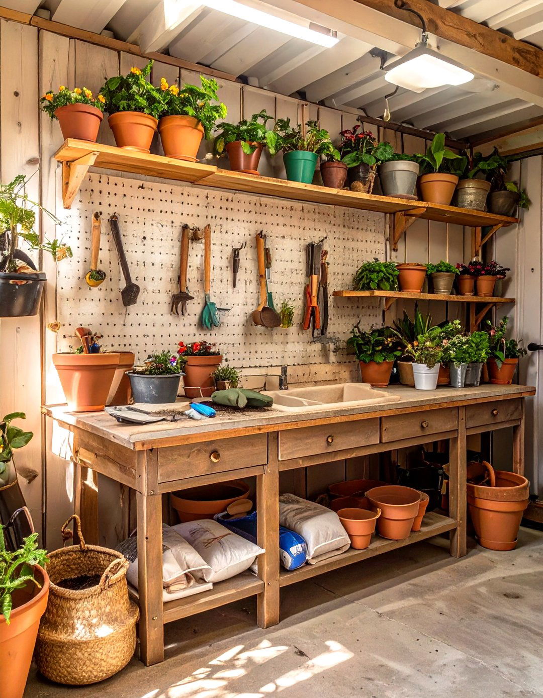 Garden and Potting Shed Garage - 30 garage interior ideas