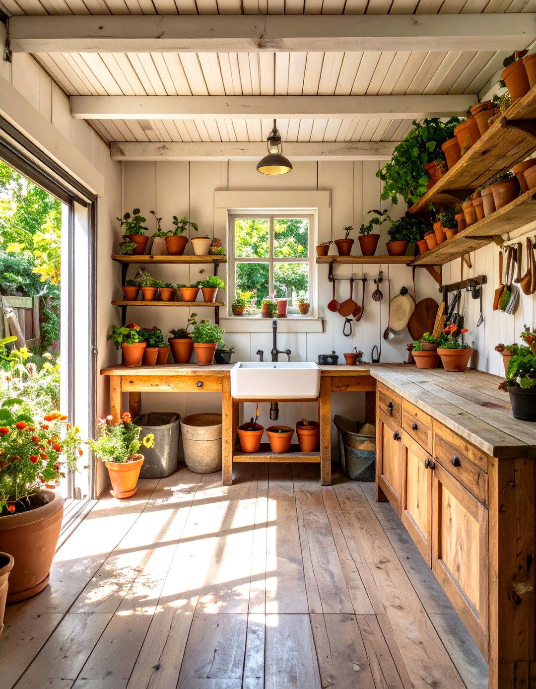 Gardeners Potting Shed Garage - 30 garage layout ideas