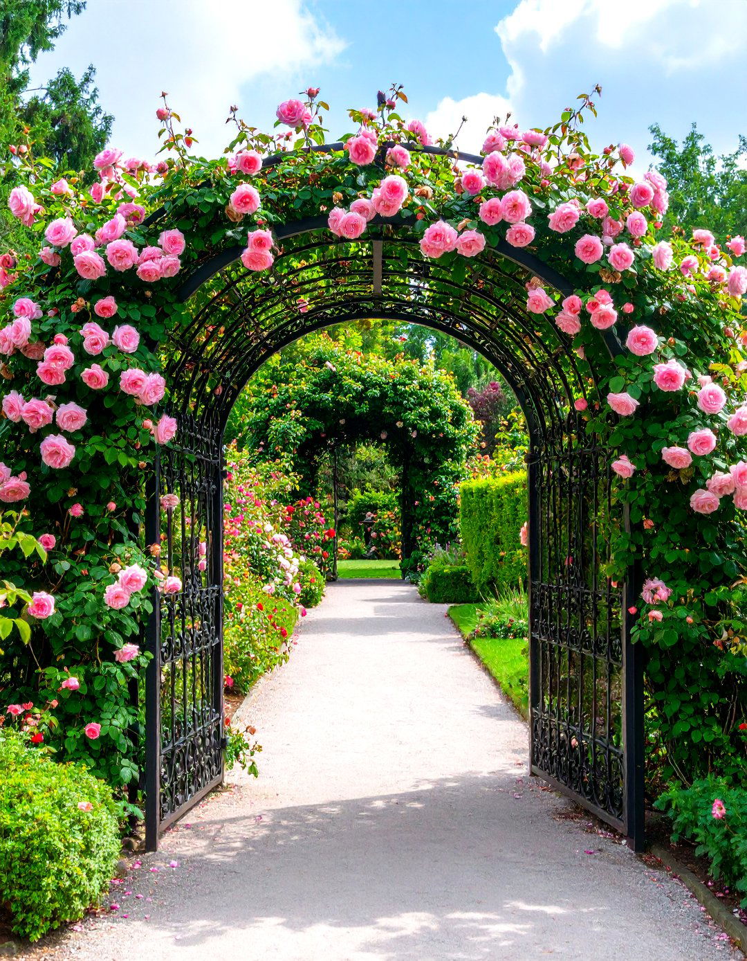 Gated Trellis Archway Garden - 30 vertical garden ideas