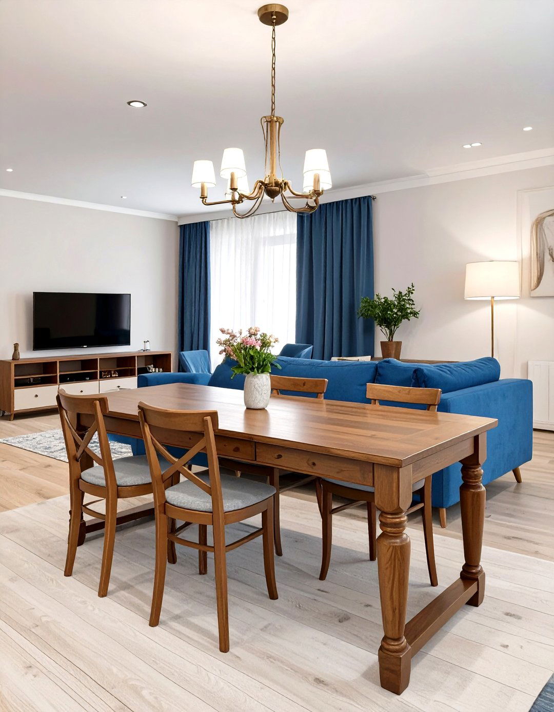 Gateleg Dining Table Tucked Behind Furniture - 30 small living room ideas with tv and dining table