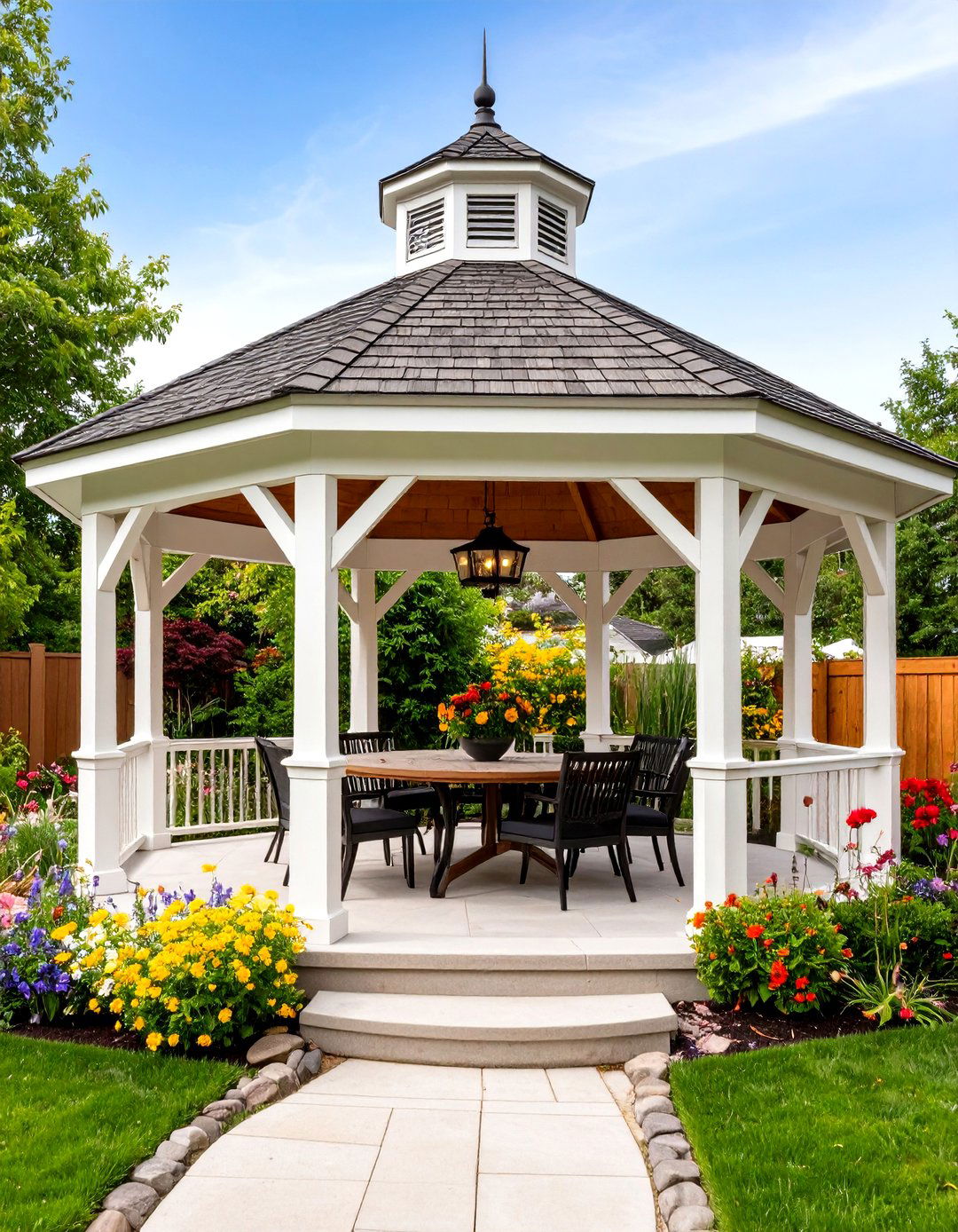 Gazebo Style Patio Roof - 30 patio roof ideas