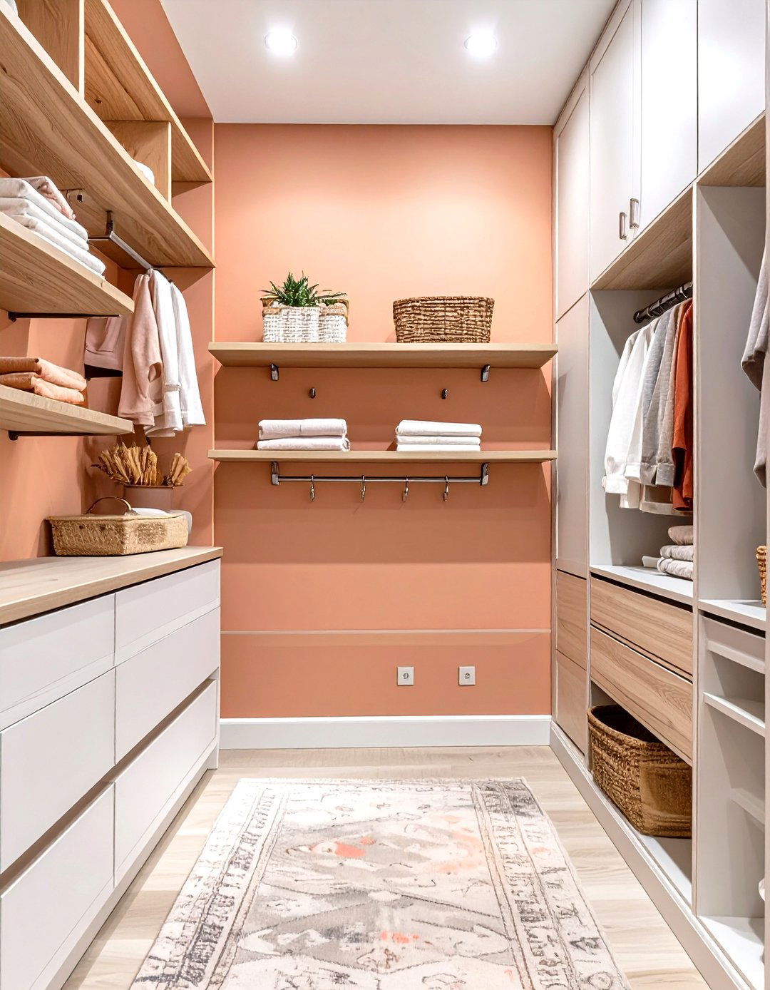 Gentle Peach Fuzz Walls - 30 broom wall color ideas
