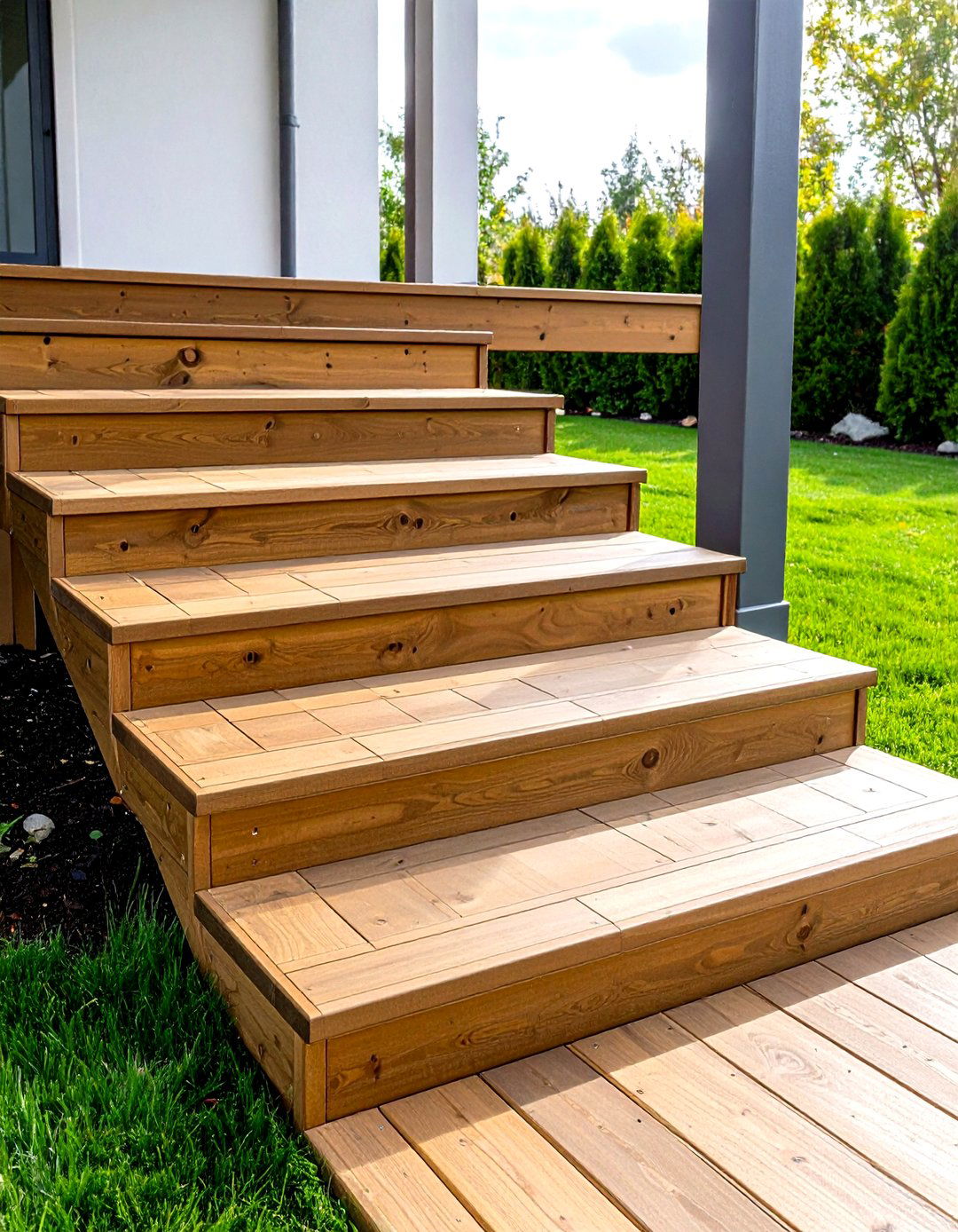 Gentle Slope Ramp Stair Hybrid - 30 deck steps ideas