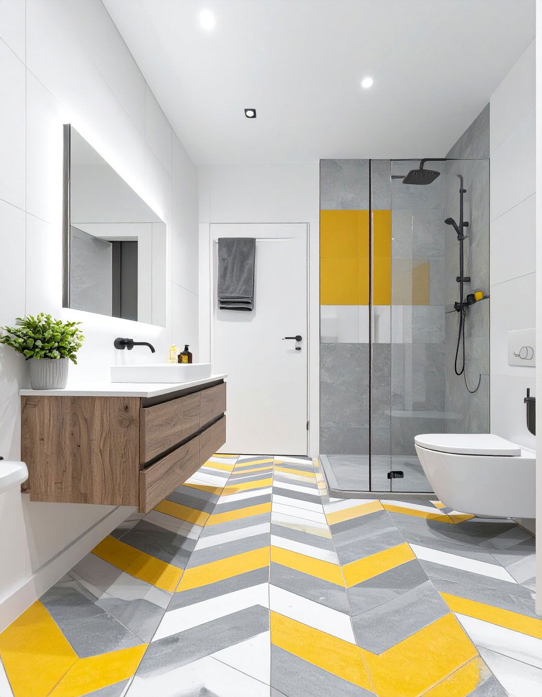 Geometric Bathroom Tile Floor - 30 bathroom tile floor ideas