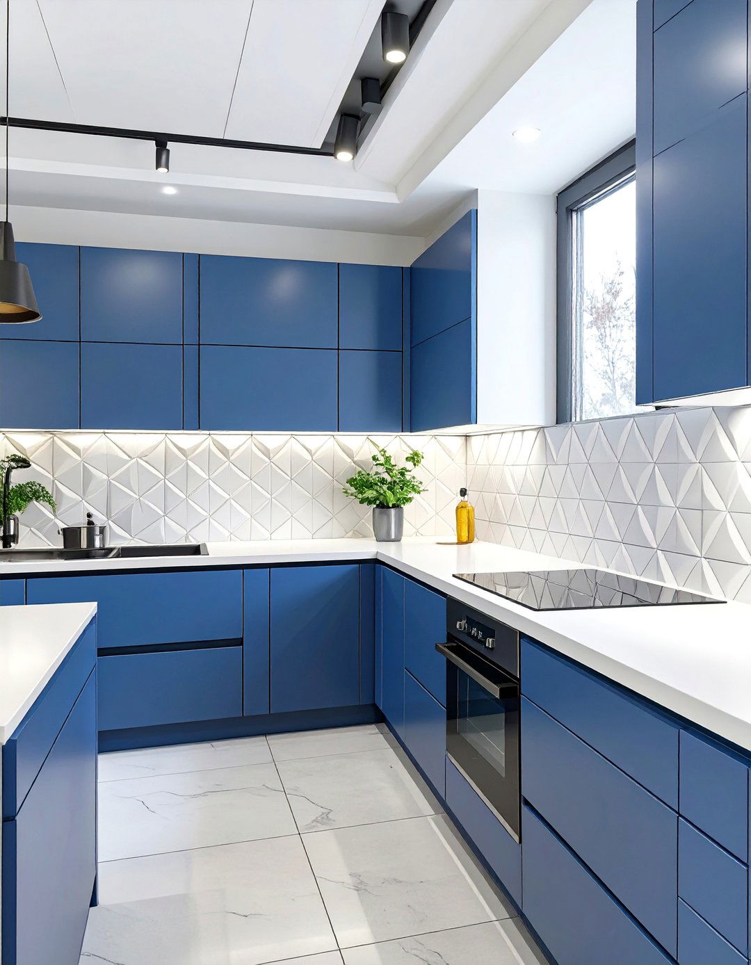 Geometric D Tile Kitchen Backsplash - 30 backsplash kitchen ideas