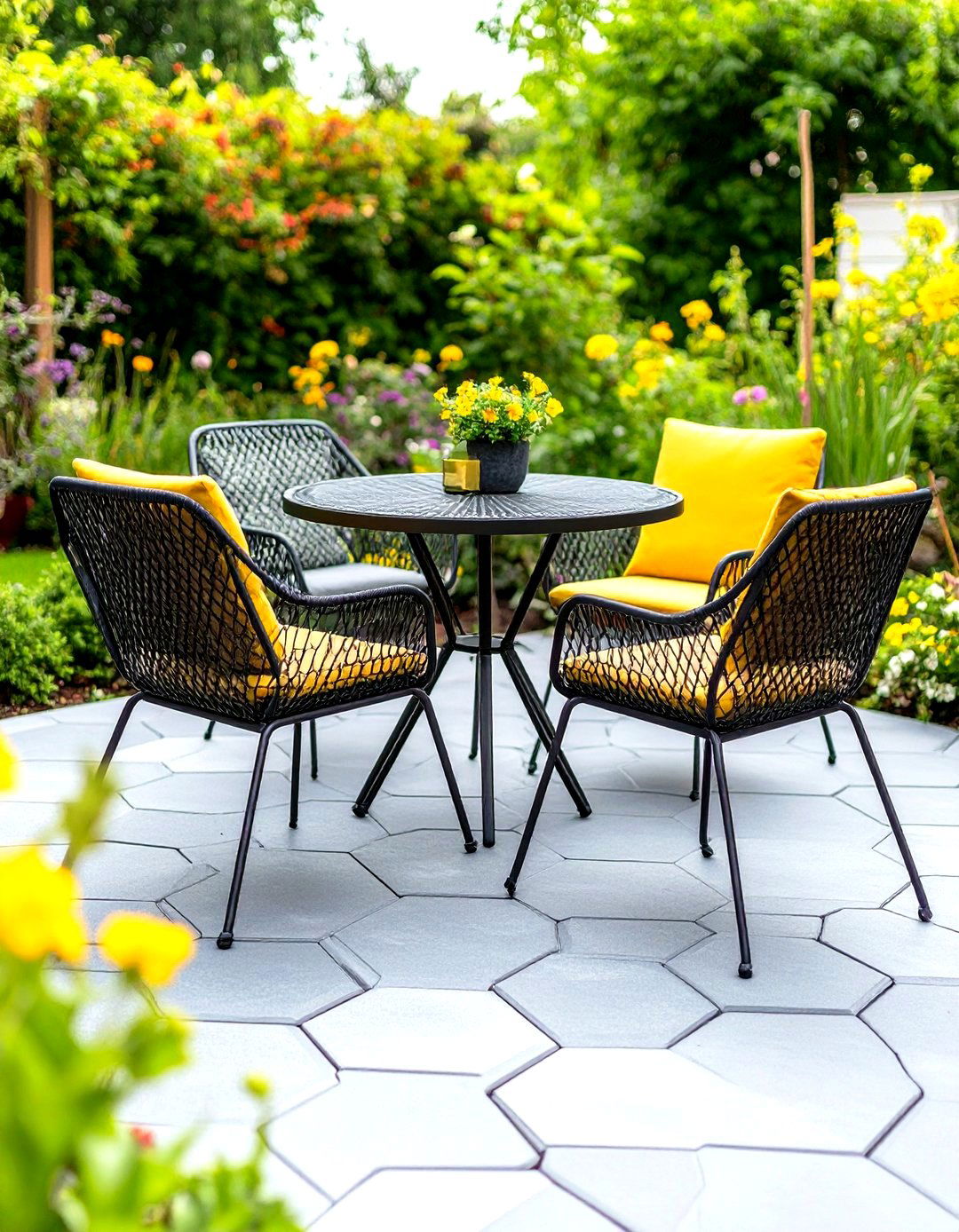 Geometric Hexagon Patio Pavers - 30 patio pavers ideas