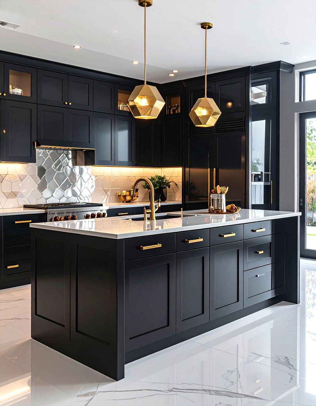 Geometric Knobs and Pulls for an Art Deco Vibe - 30 kitchen cabinet hardware ideas