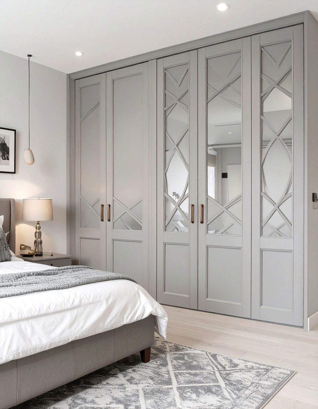 Geometric Overlay Doors - 30 closet door ideas for bedroom