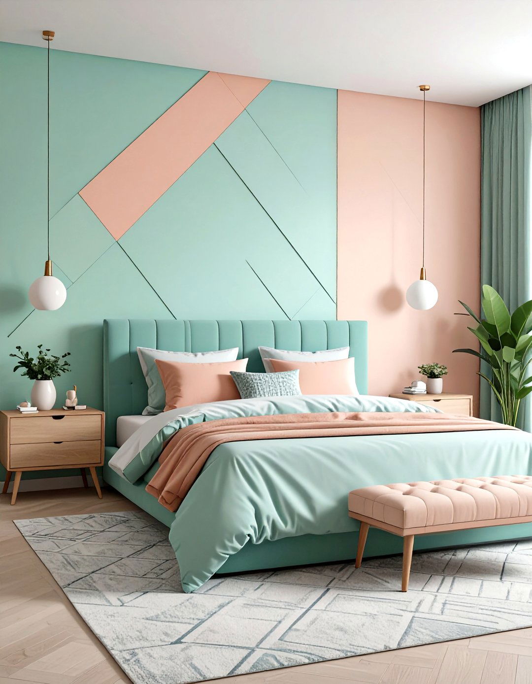 Geometric Pastel Bedroom - 30 little girl bedroom ideas
