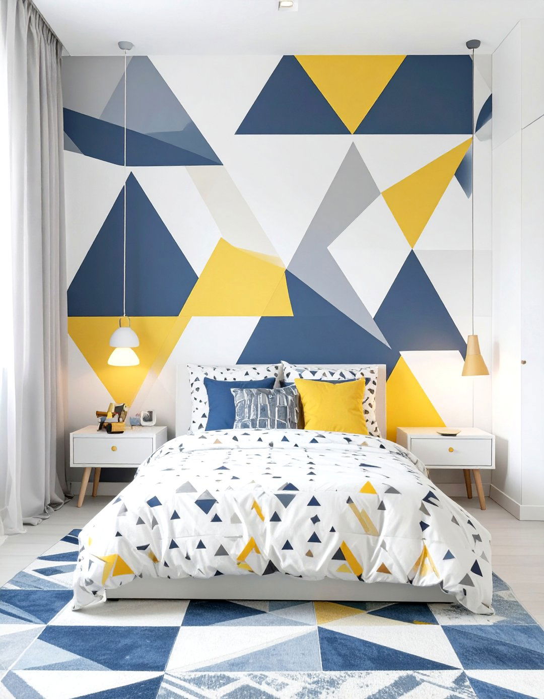 Geometric Pattern Bedroom - 30 toddler boy bedroom ideas