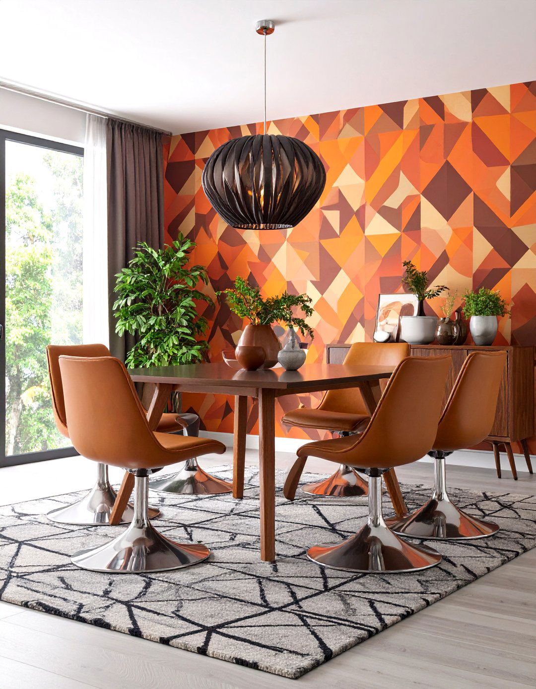 Geometric Pattern Play Dining Room - 30 1970s interior design ideas