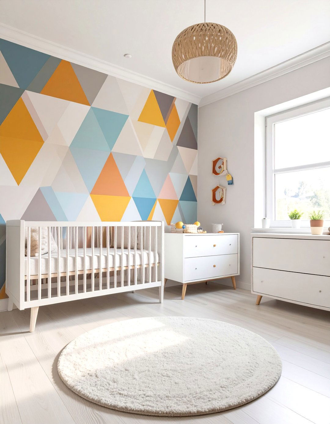 Geometric Pattern Play Room - 30 modern baby boy room ideas