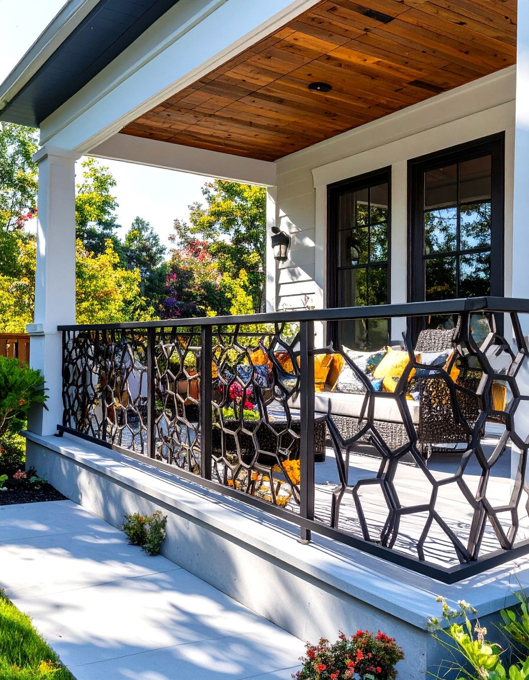 30 Modern Front Porch Railing Ideas for a Fresh Look - We Love Home Blog