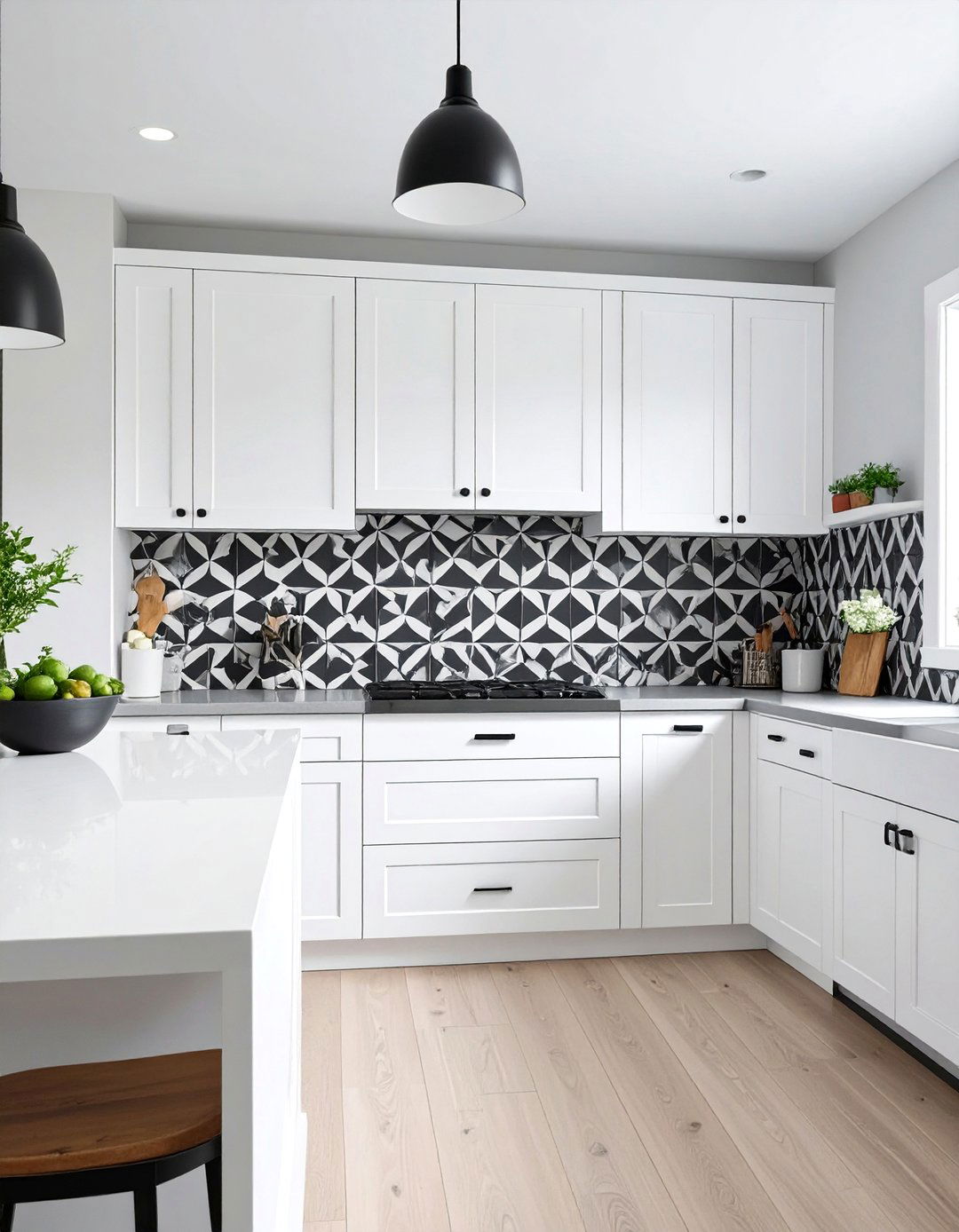 Geometric Patterned Tile Backsplash - 30 backsplash designs