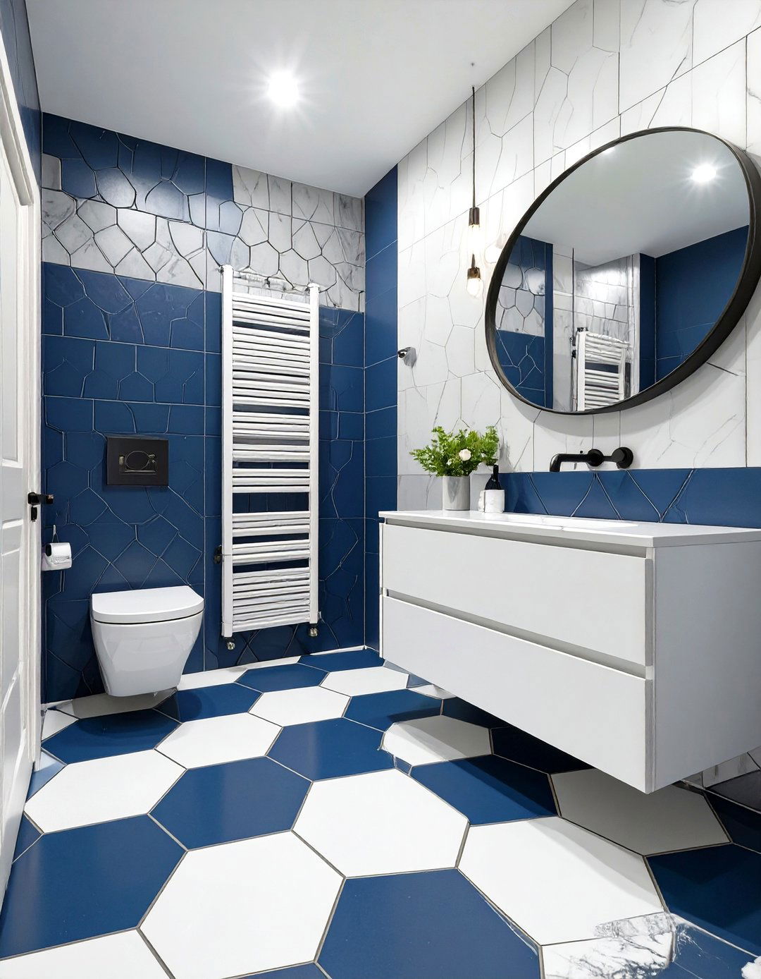 Geometric Patterns Bathroom - 30 girls bathroom ideas