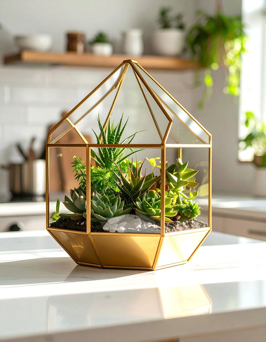 Geometric Terrarium Kitchen Table - 30 kitchen table decor ideas