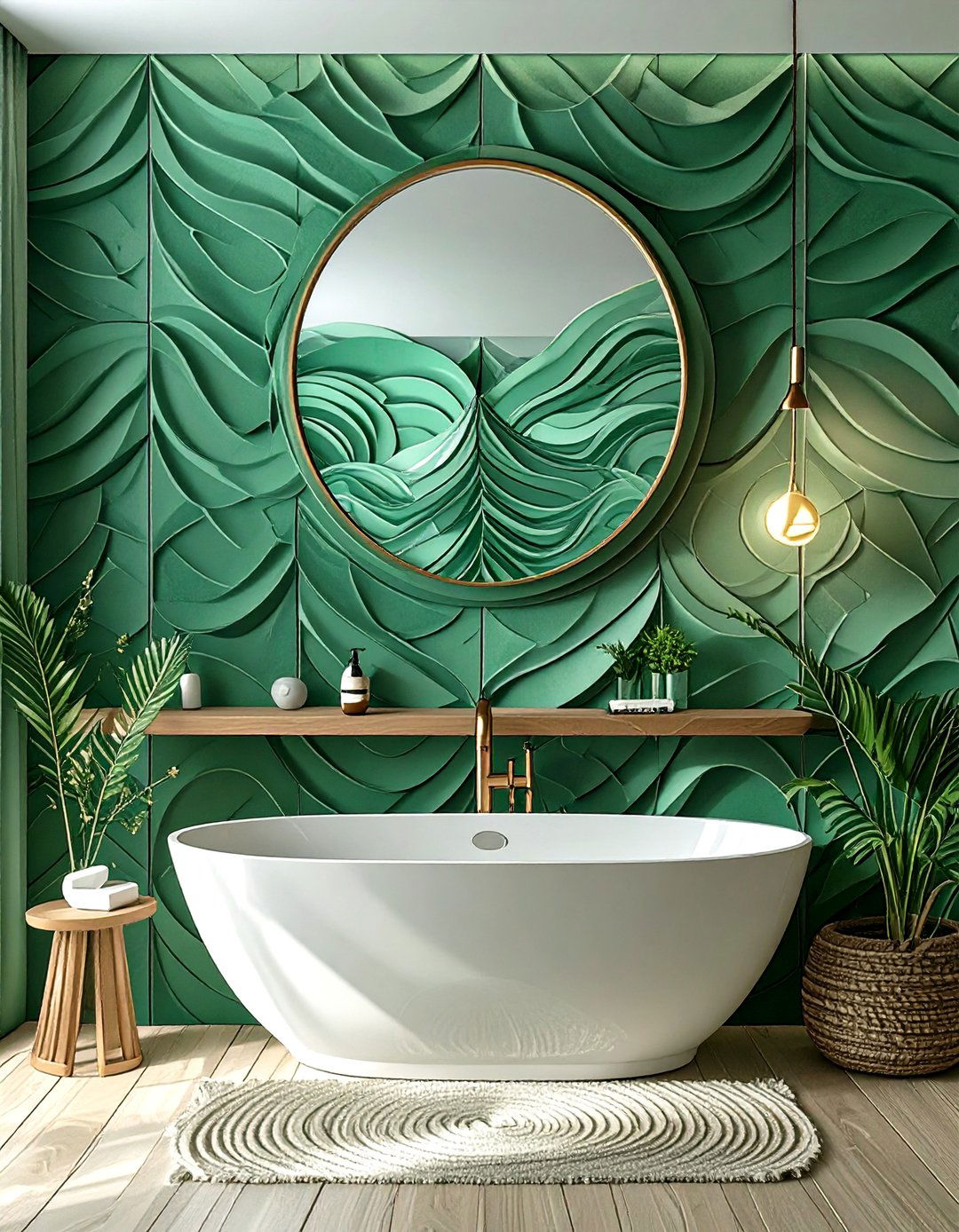 Geometric Wall Panels - 30 bathroom paneling ideas