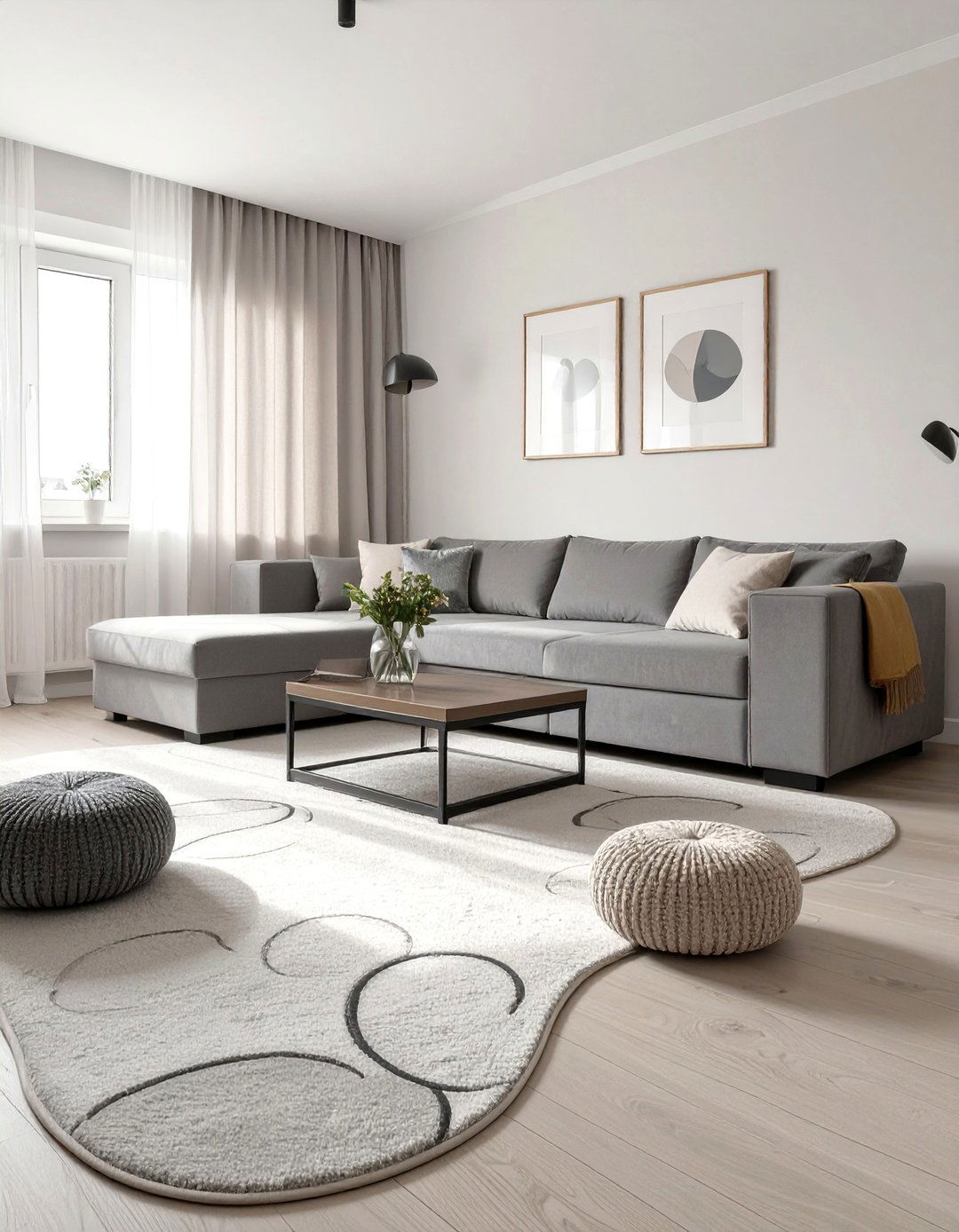 Geometric and Organic Living Room Forms
