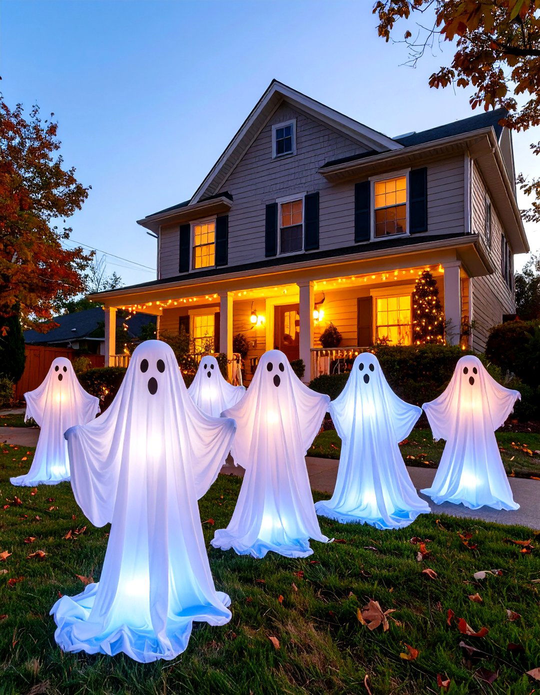 Ghastly Ghostly Figures - 30 halloween decoration ideas outdoor diy