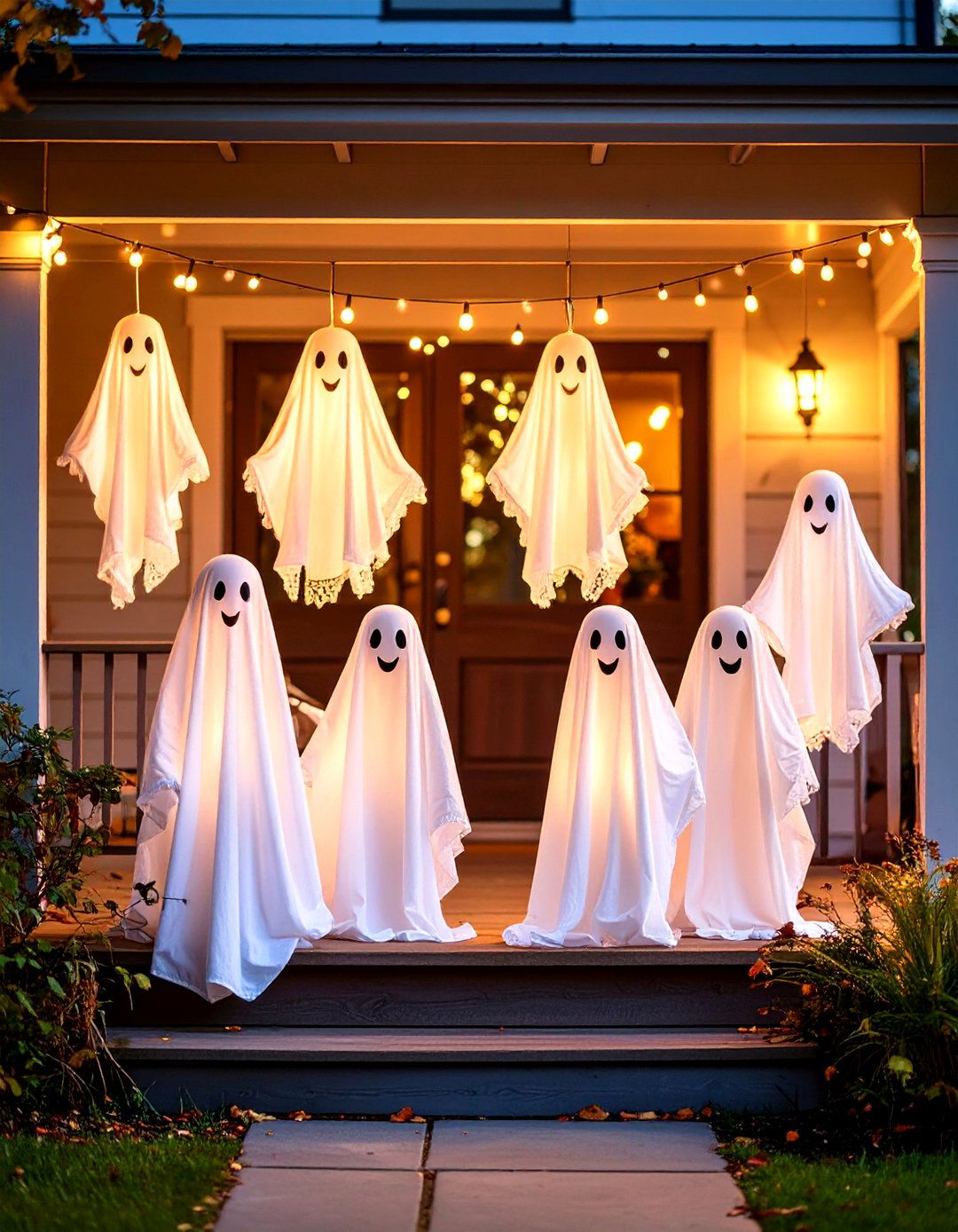 Ghostly Gathering Porch - 30 halloween porch ideas