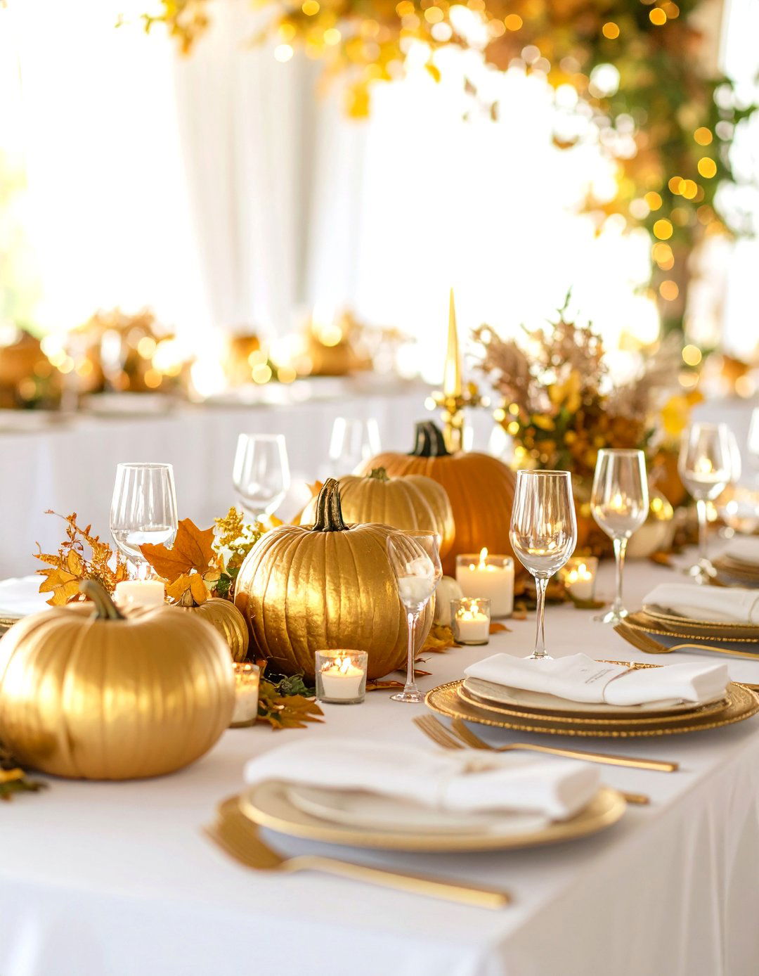 Gilded Autumn Glamour - 30 fall baby shower ideas