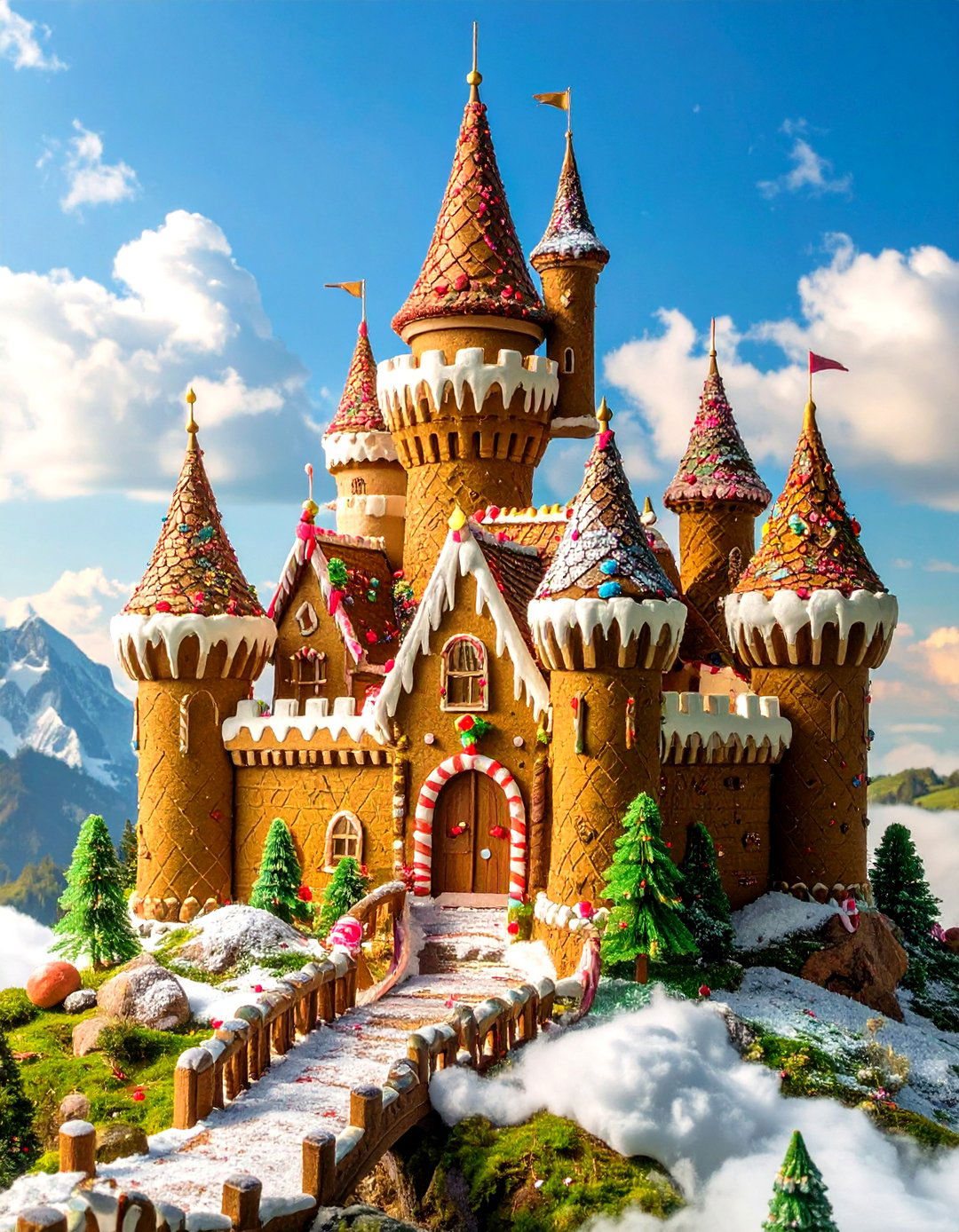 Gingerbread Castle with Turrets - 30 gingerbread house design ideas