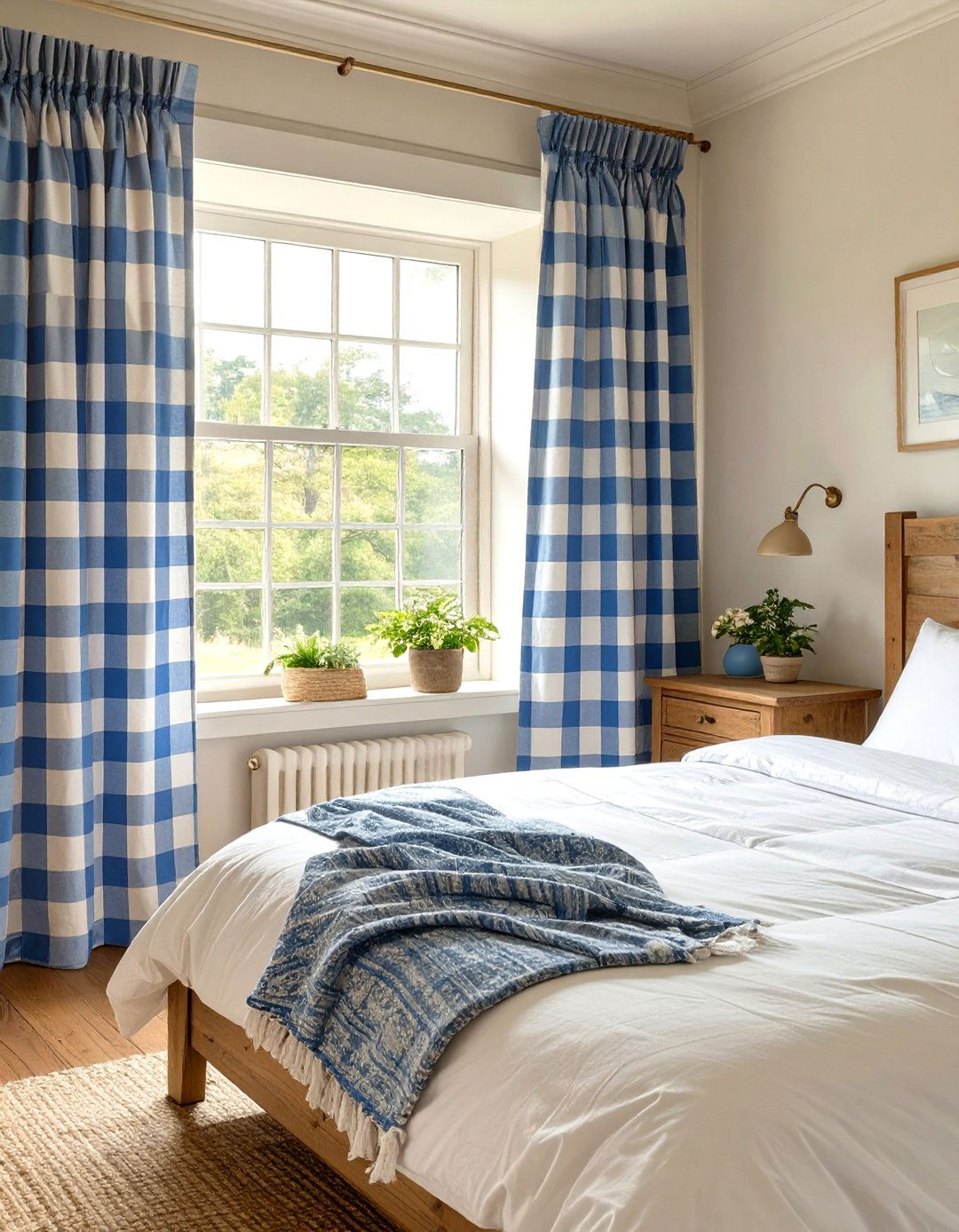 Gingham Curtains for a Country Chic Bedroom - 30 curtains for bedroom ideas