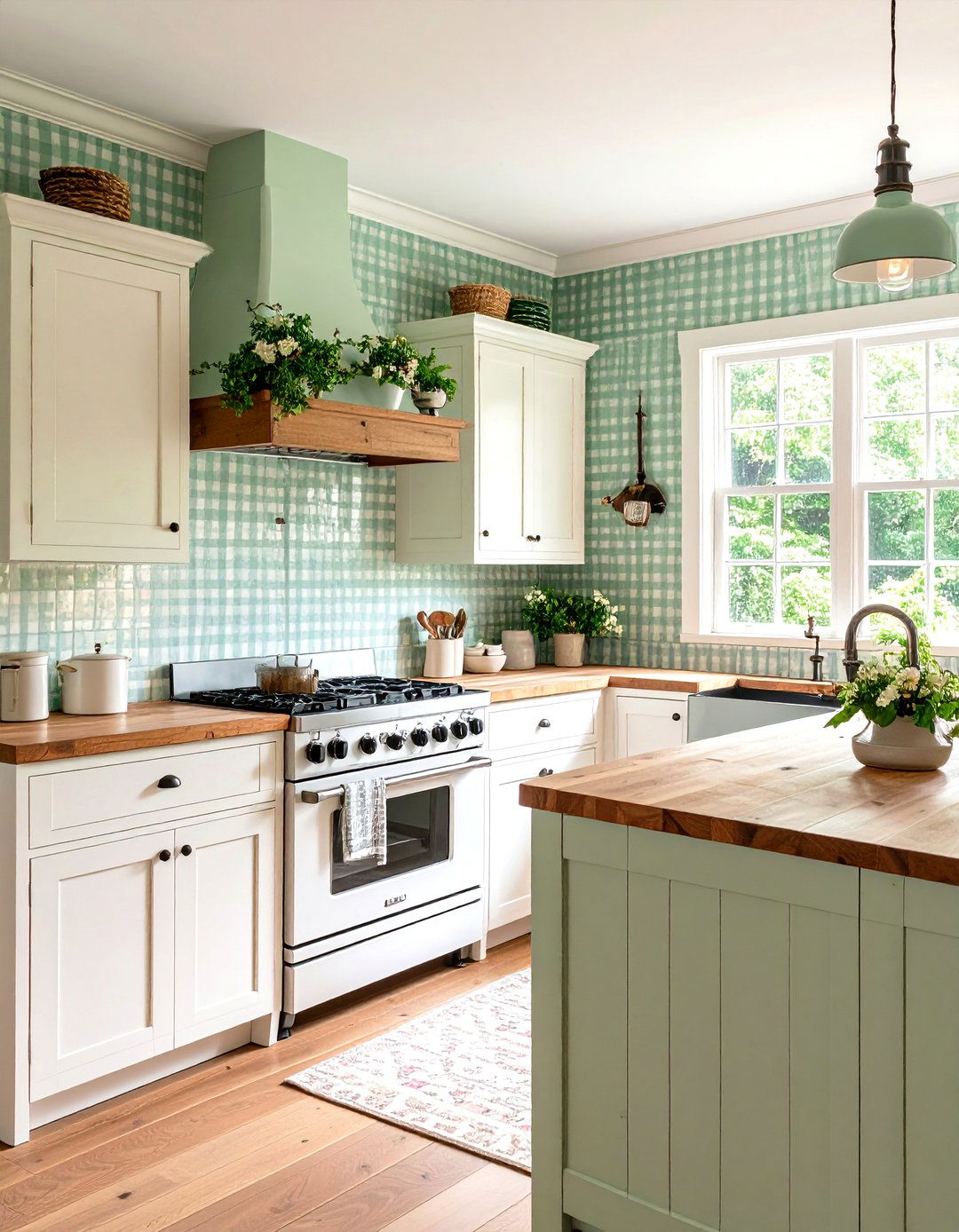 Gingham Kitchen Wallpaper - 30 kitchen wallpaper ideas