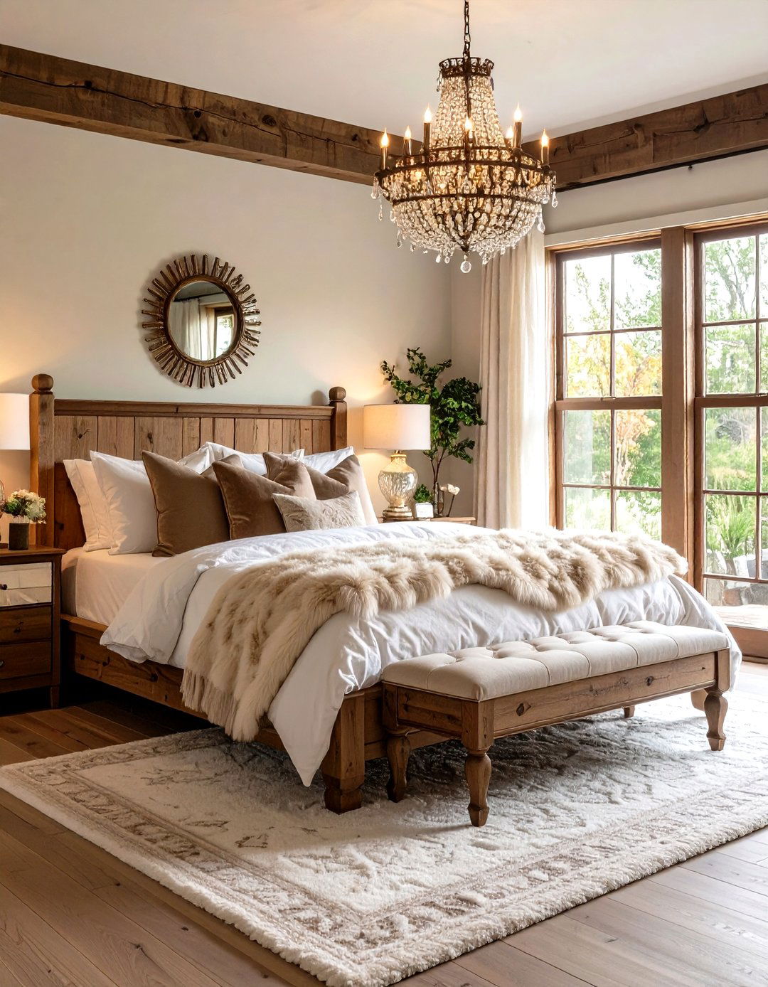 Glam Farmhouse Bedroom - 30 farmhouse bedroom decor ideas