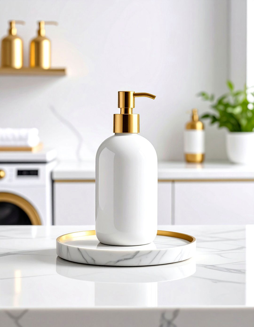 Glam Gold and Marble Dispenser - 30 liquid laundry detergent dispenser ideas
